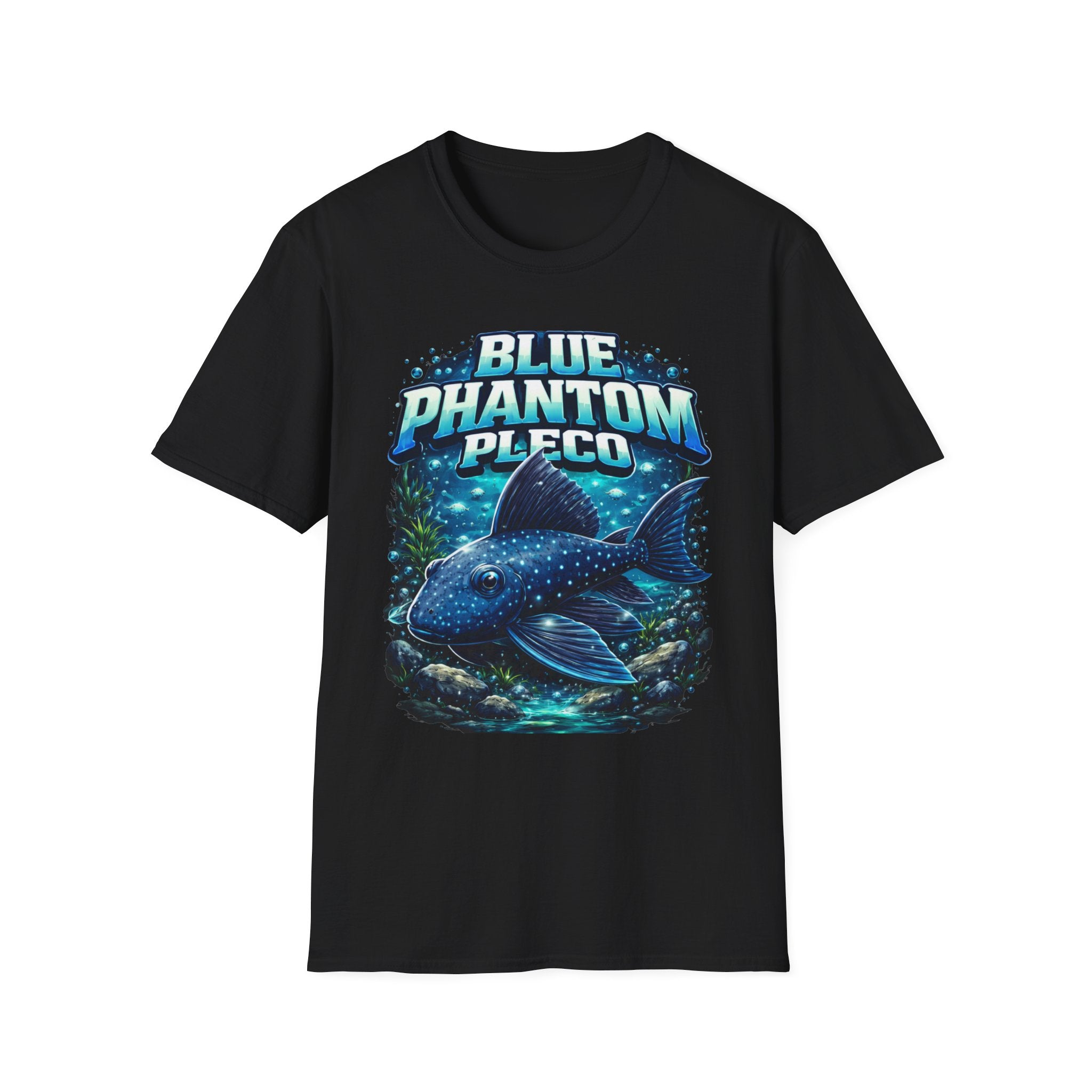 Blue Phantom Pleco T-Shirt — Graphic Aquarium Fish Tee