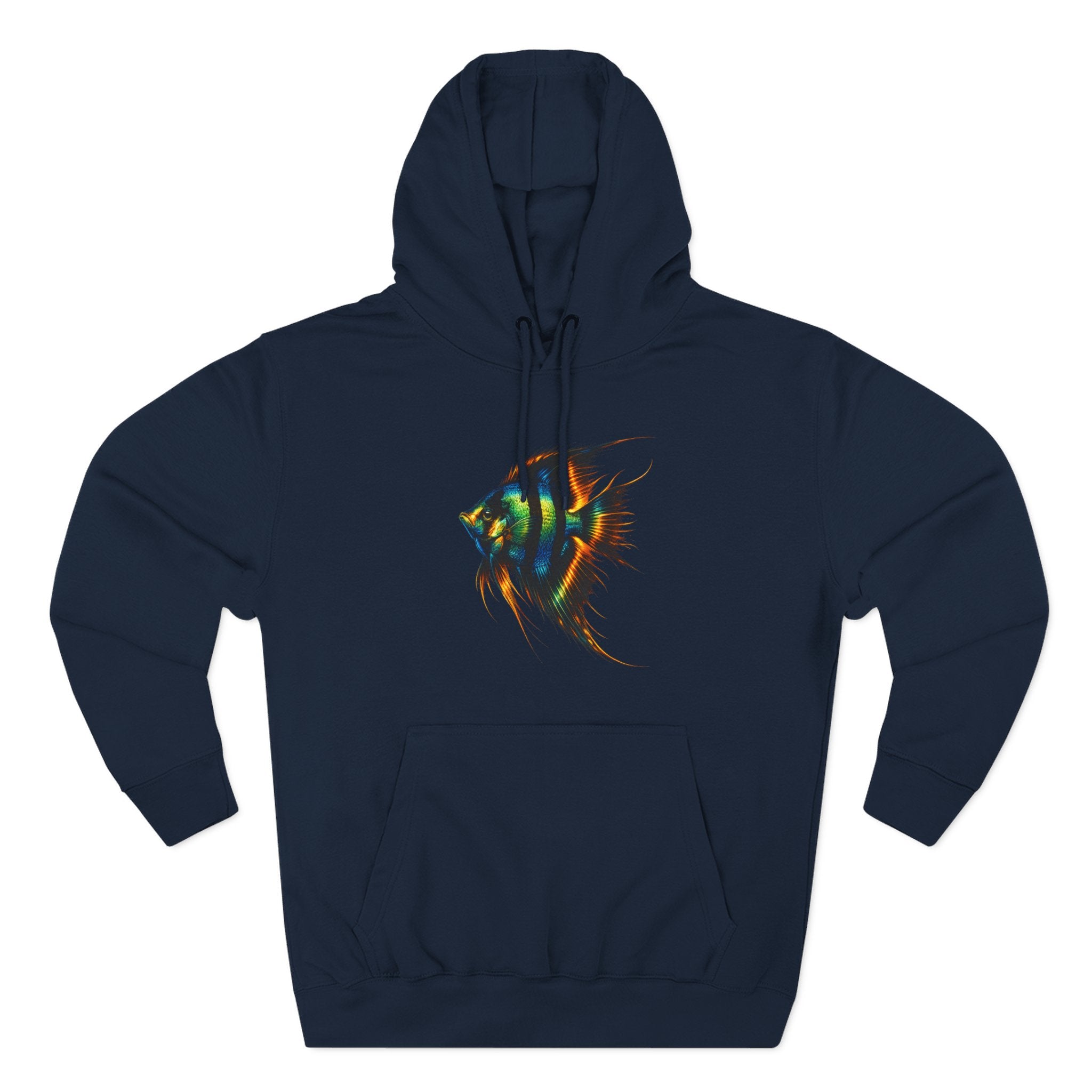 Angelfish Watercolor Hoodie – Colorful Aquarium Fish Graphic Fleece Pullover