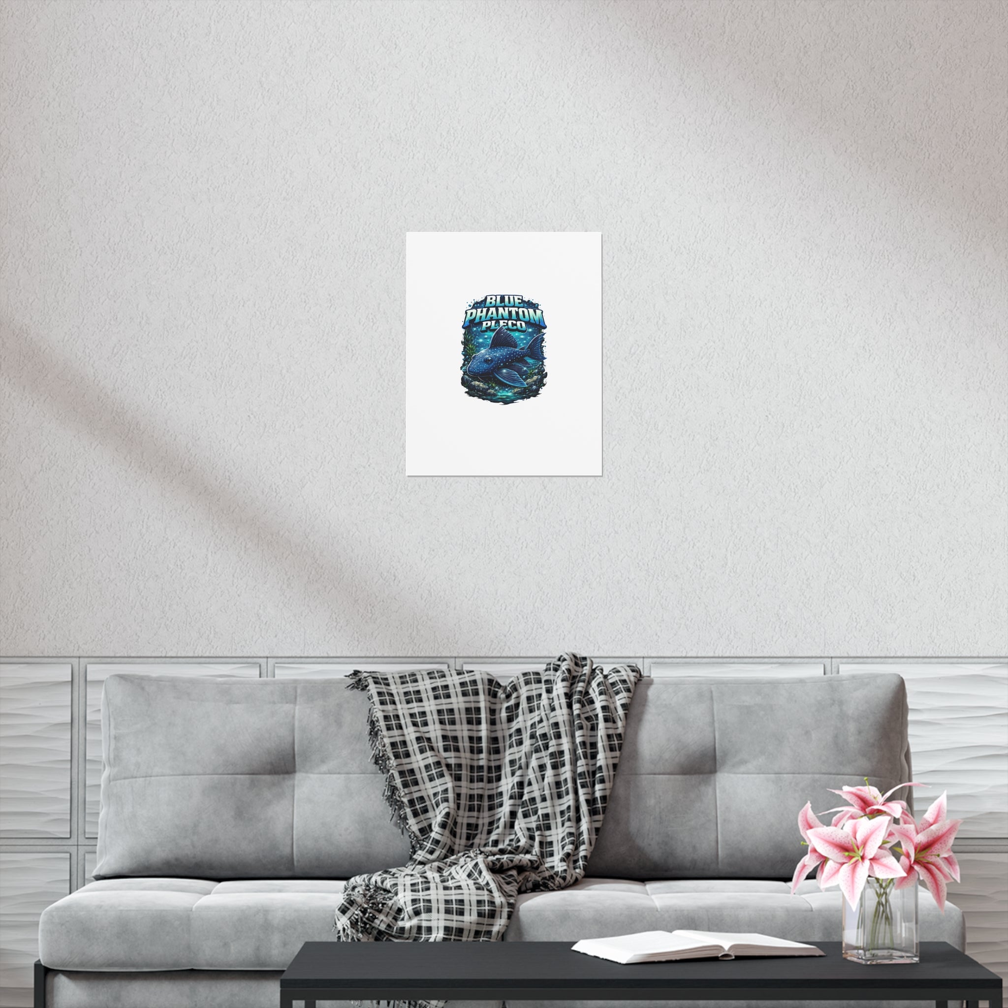 Blue Phantom Pleco L-128 – Premium Uncoated Matte Poster