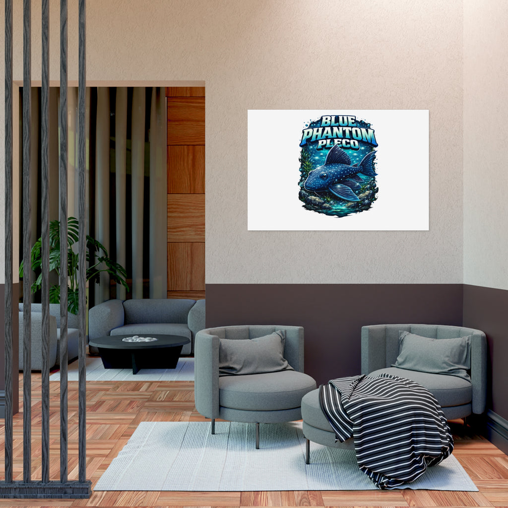 Blue Phantom Pleco L-128 – Premium Uncoated Matte Poster