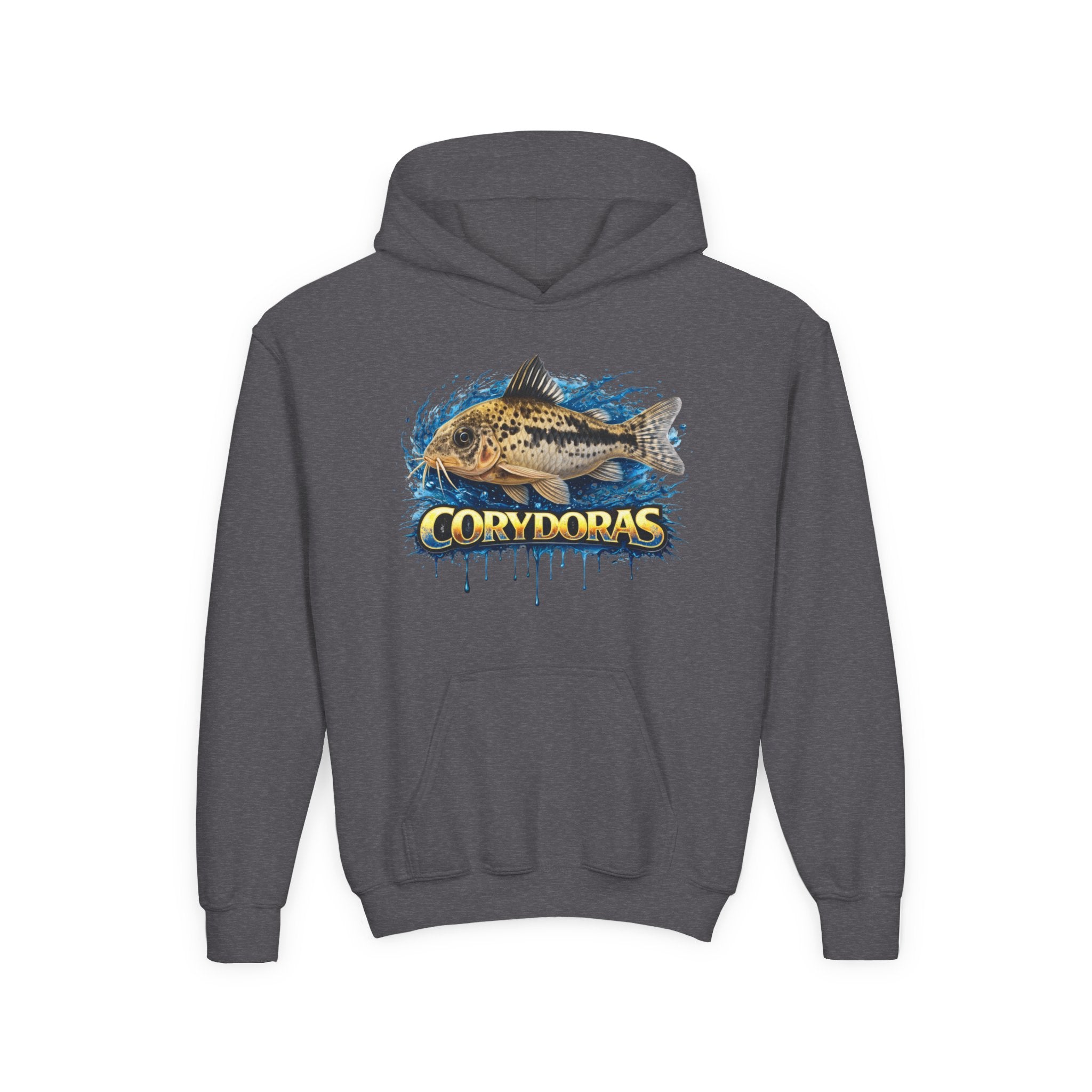 Corydoras Fish Youth Hoodie — Colorful Aquarium Catfish Design