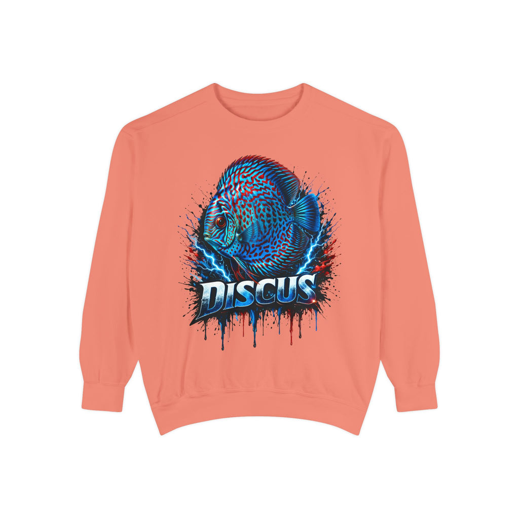 Discus Fish Graphic Sweatshirt — Vibrant Aquarium Lover Crewneck