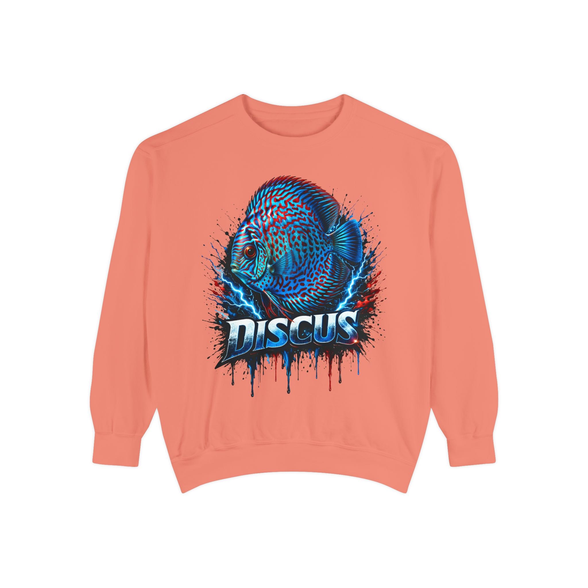 Discus Fish Graphic Sweatshirt — Vibrant Aquarium Lover Crewneck