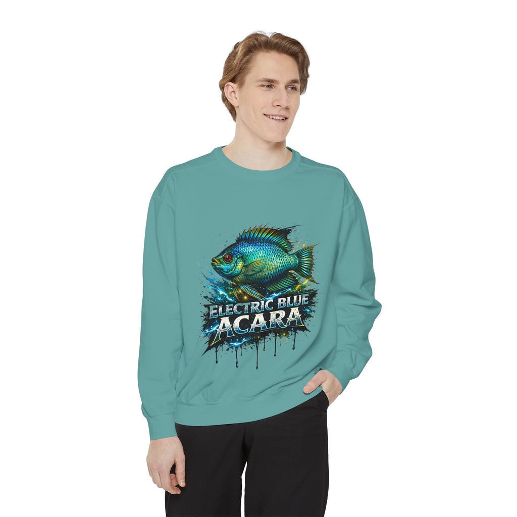 Electric Blue Acara – Garment-Dyed Premium Sweatshirt
