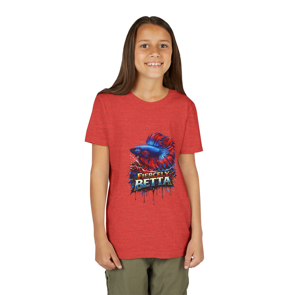 Fiercely Betta Youth Tee - Colorful Betta Fish Graphic Shirt