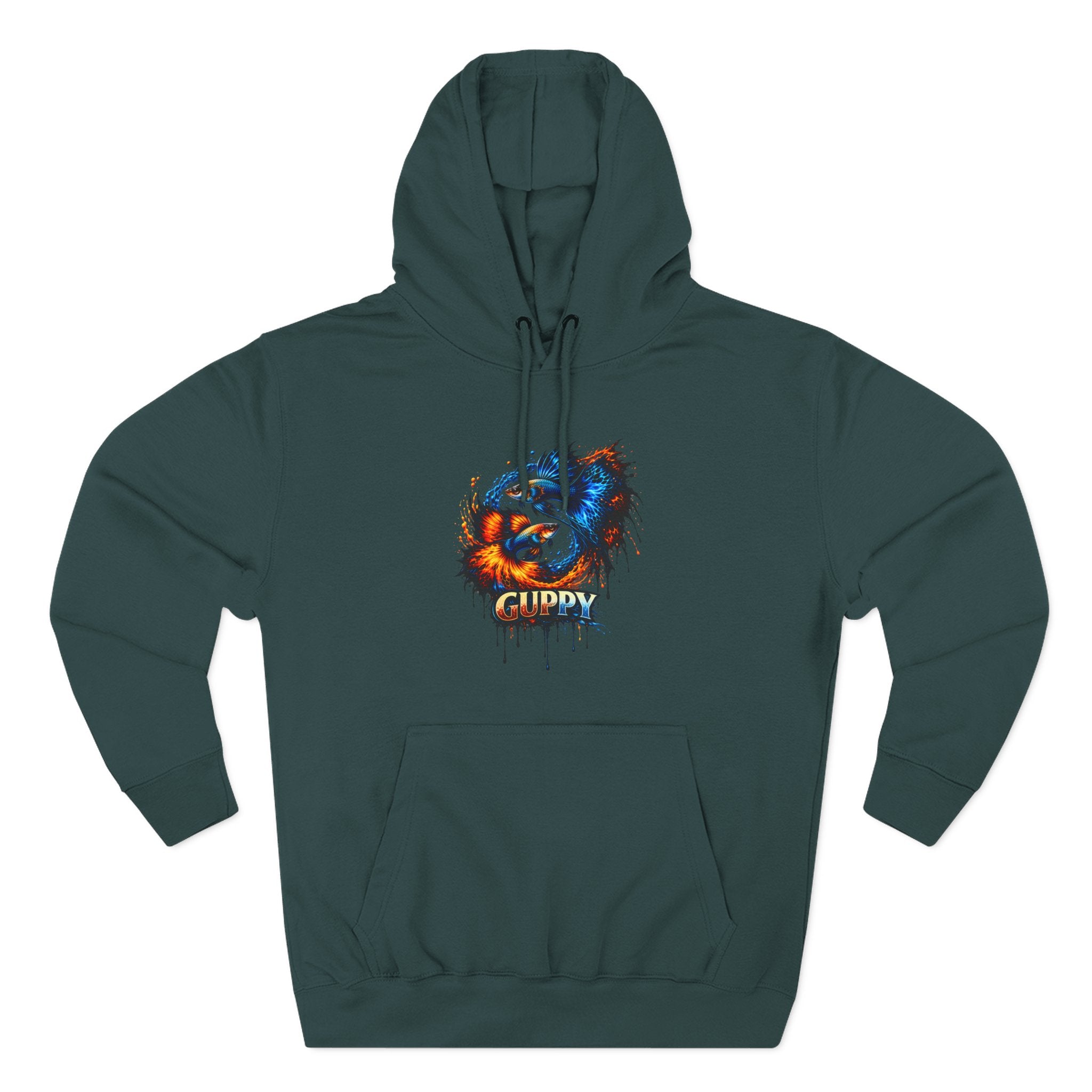 Fire & Ice Guppy – Premium Three-Panel Fleece Hoodie