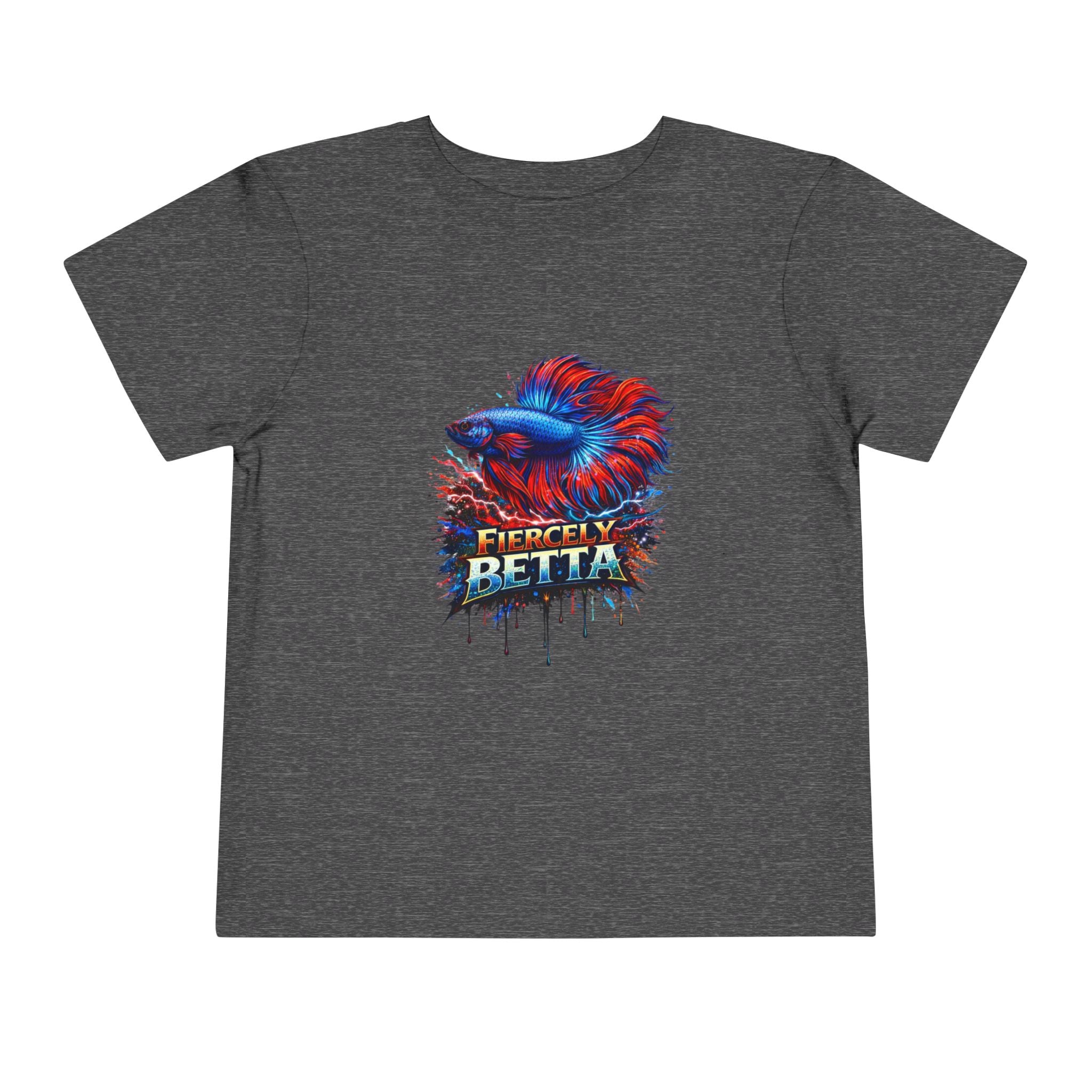 Toddler Tee - 'Fierce Betta' Colorful Betta Fish Graphic Shirt for Kids