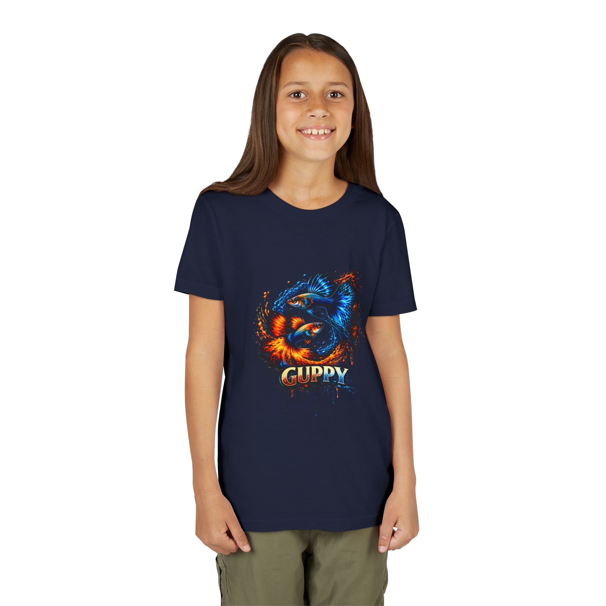 Fire & Ice Guppy – Youth "Neon Flare" Premium Tee