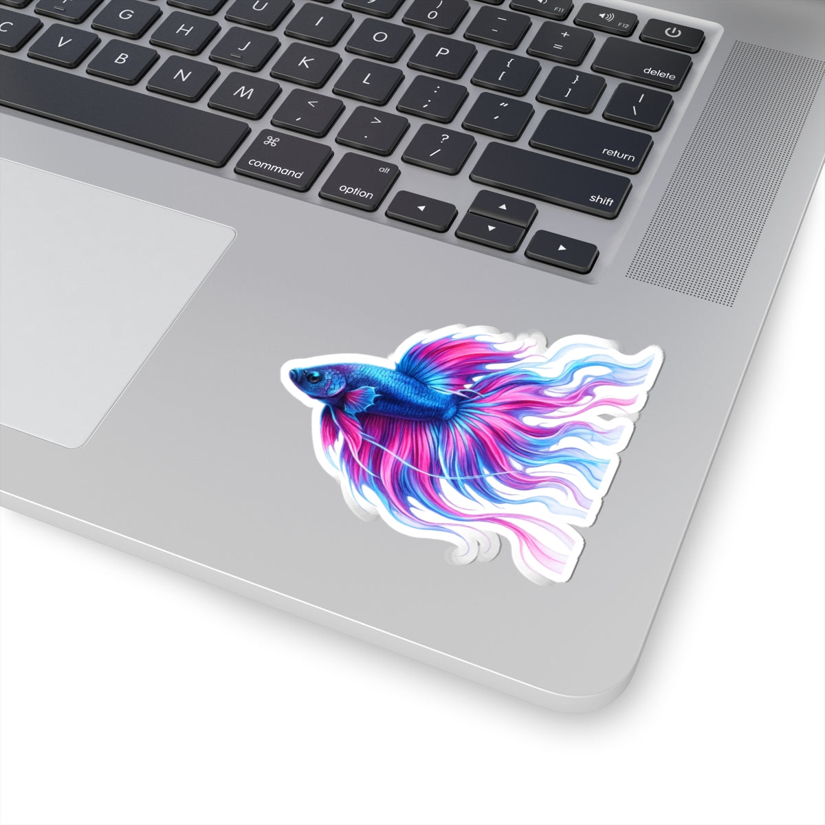 Inverness Ink — "Electric Paint" Kiss-Cut Vinyl Sticker — Vibrant Blue & Pink Aquarium Decal