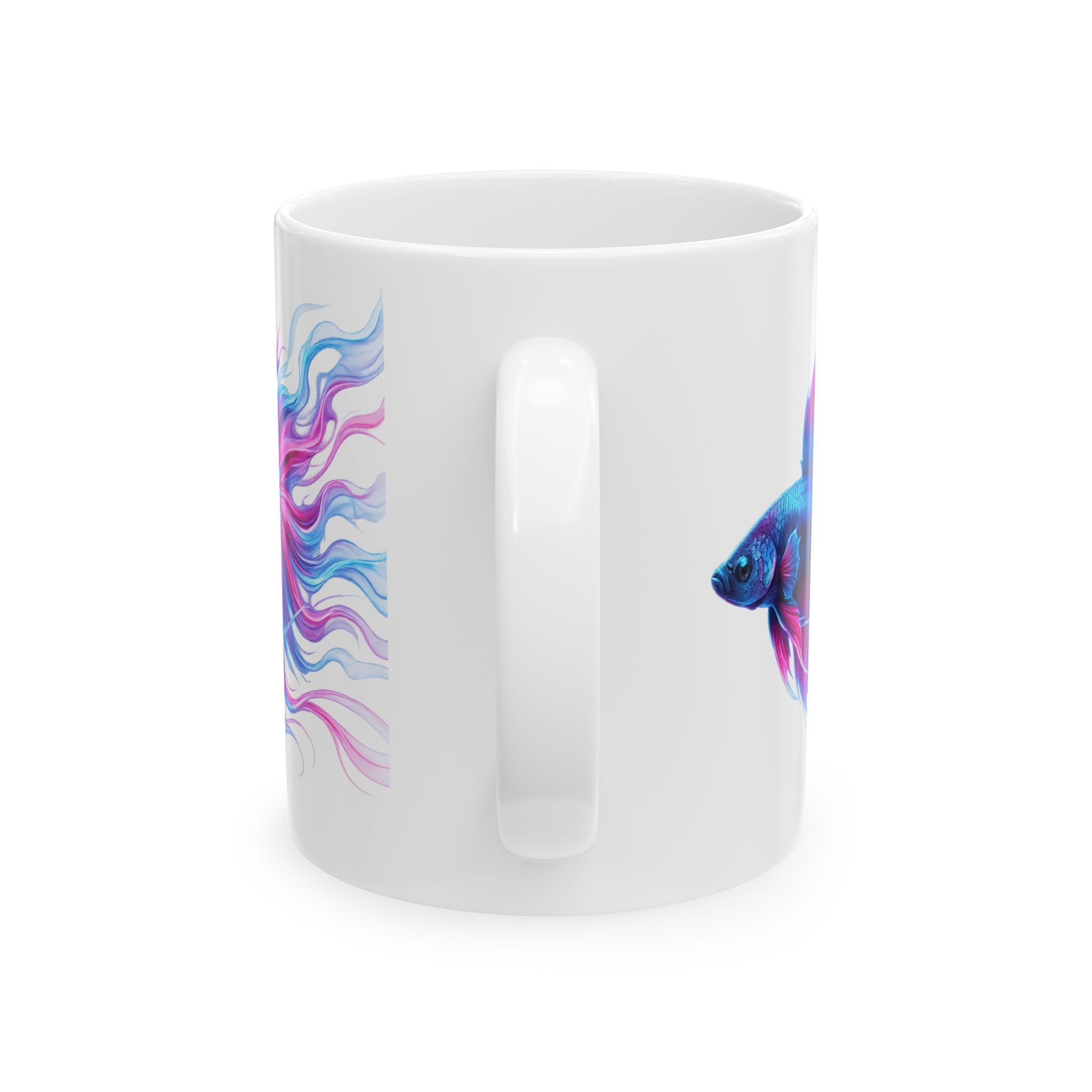 Colorful Betta Fish Ceramic Mug — Vibrant Aquatic Art Coffee Cup (11oz, 15oz)