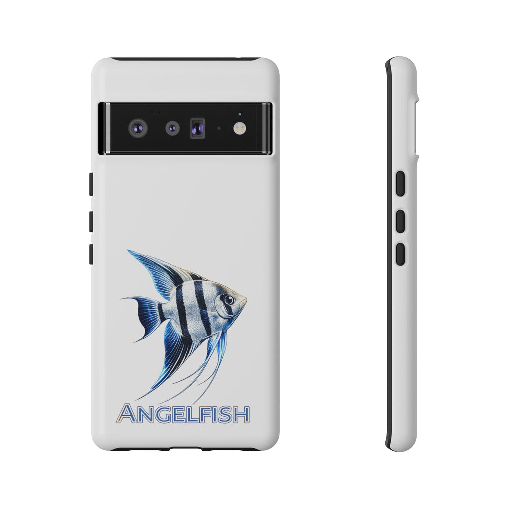 Angelfish Tough Phone Case – Durable Protective Case with Blue Tropical Fish Design
