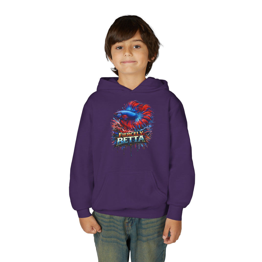 Fiercely Betta – Kids "Neon Flare" Fleece Hoodie