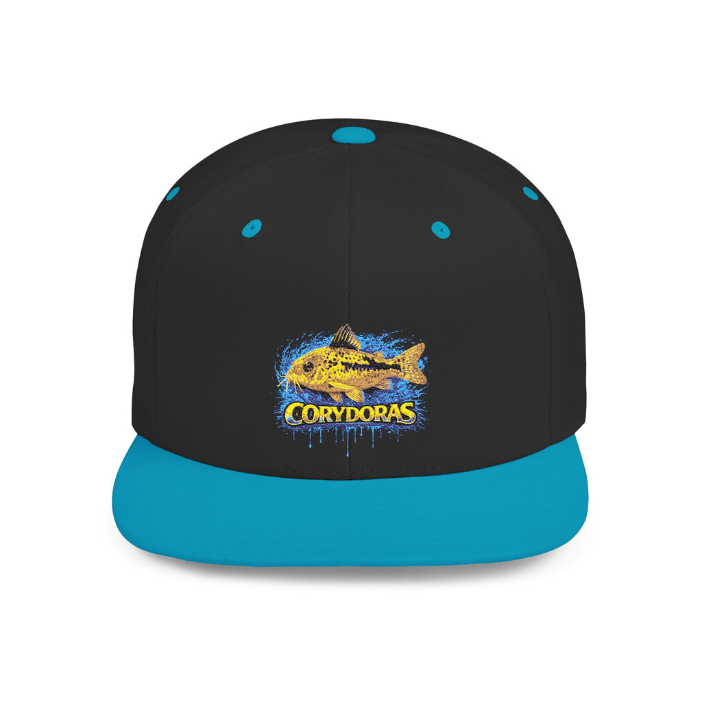Corydoras Catfish Splash Flat Bill Snapback Hat