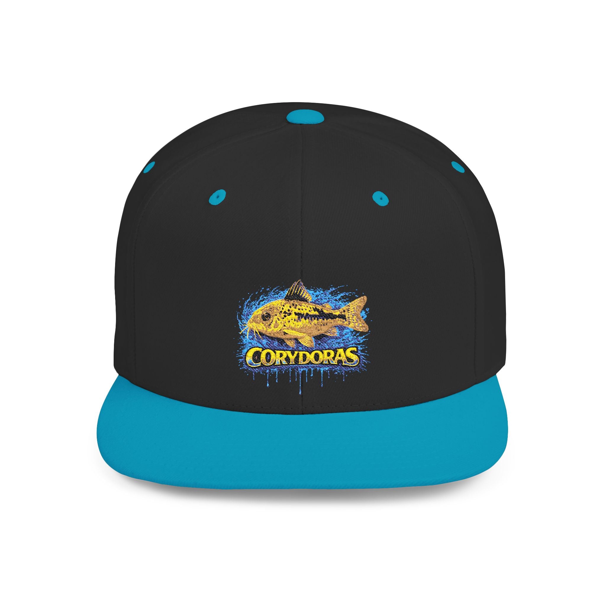 Corydoras Catfish Splash Flat Bill Snapback Hat