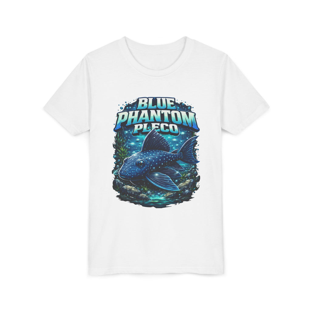 Blue Phantom Pleco Youth Tee – Kids Fish Aquarium T-Shirt