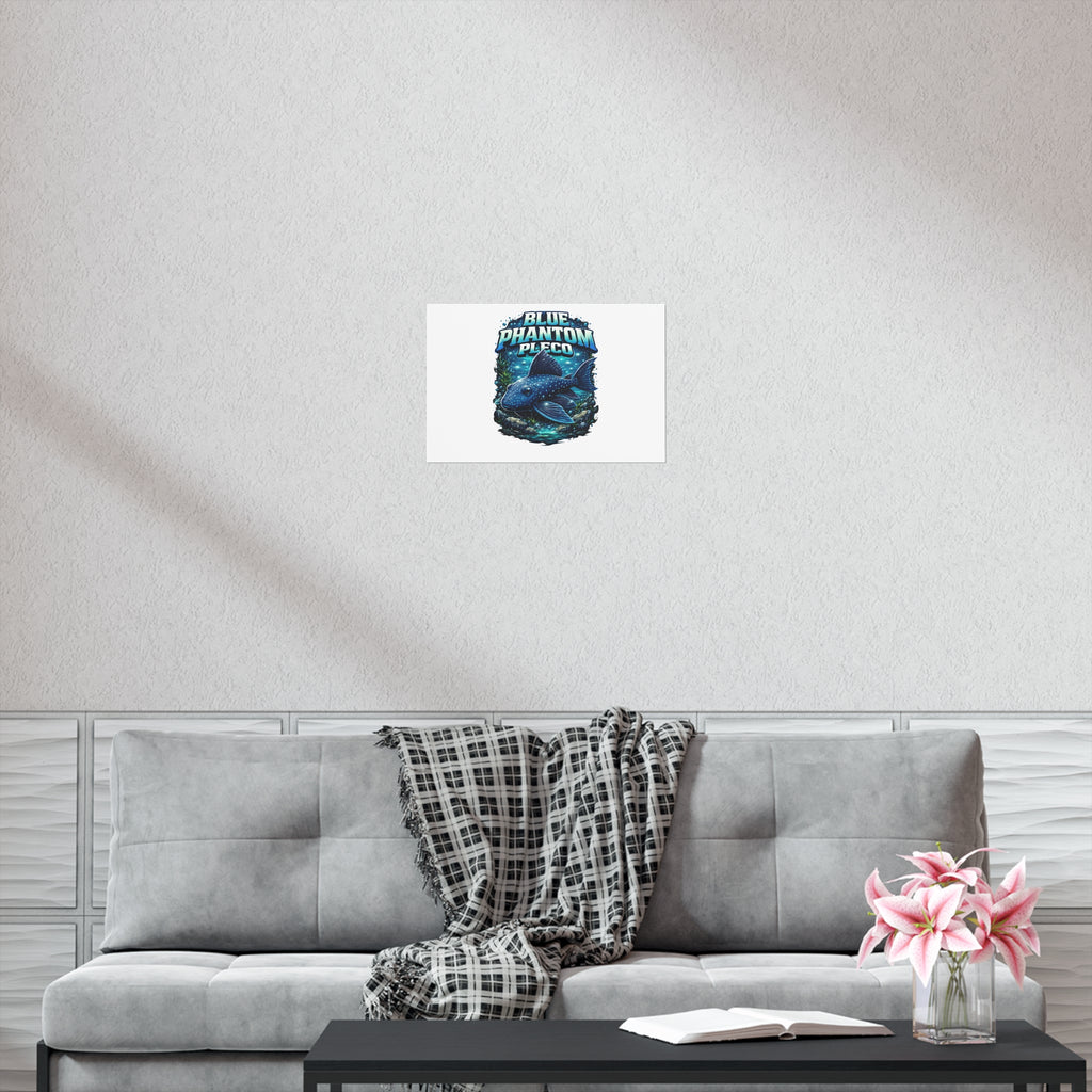 Blue Phantom Pleco L-128 – Premium Uncoated Matte Poster