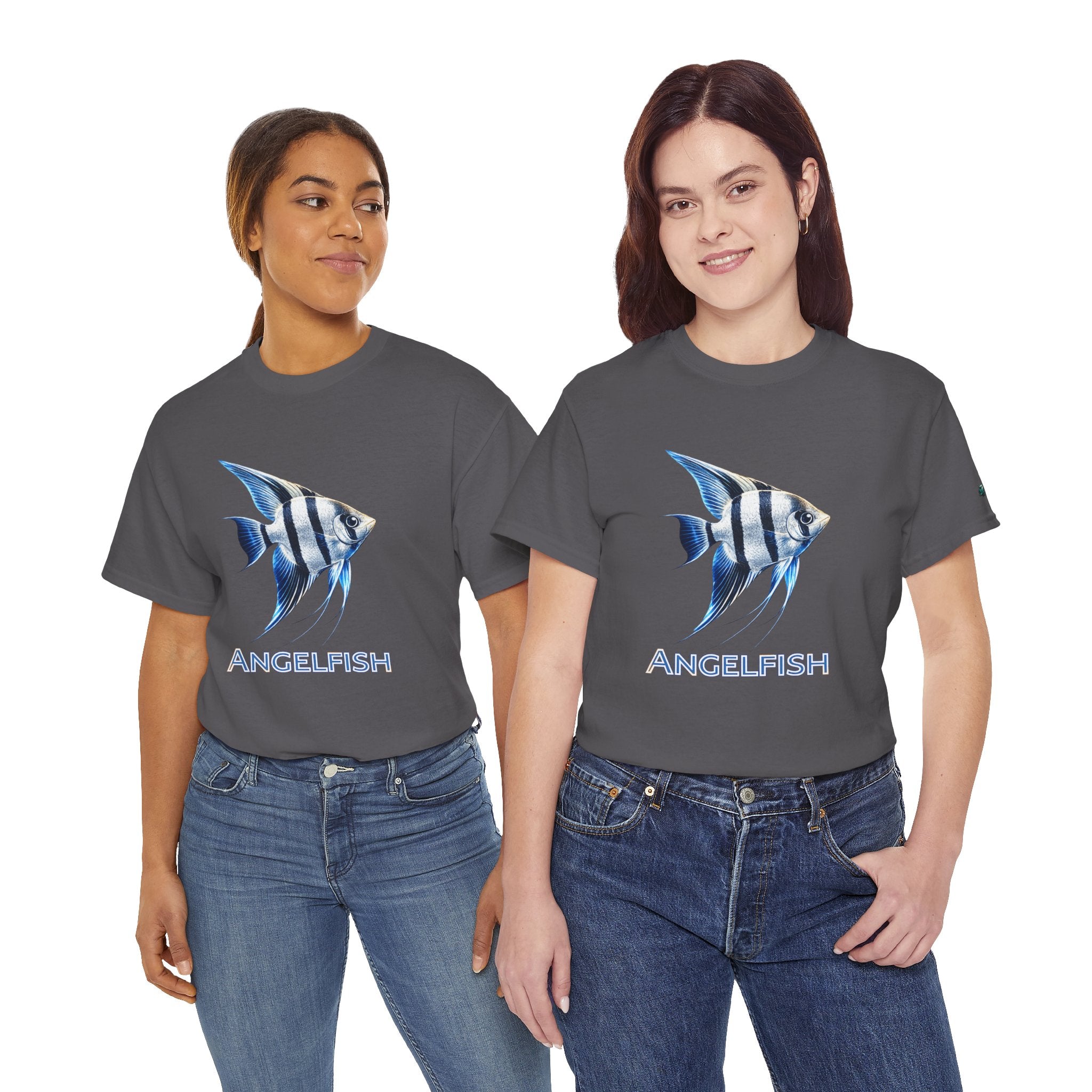 Angelfish Graphic Tee — Blue Tropical Fish Shirt