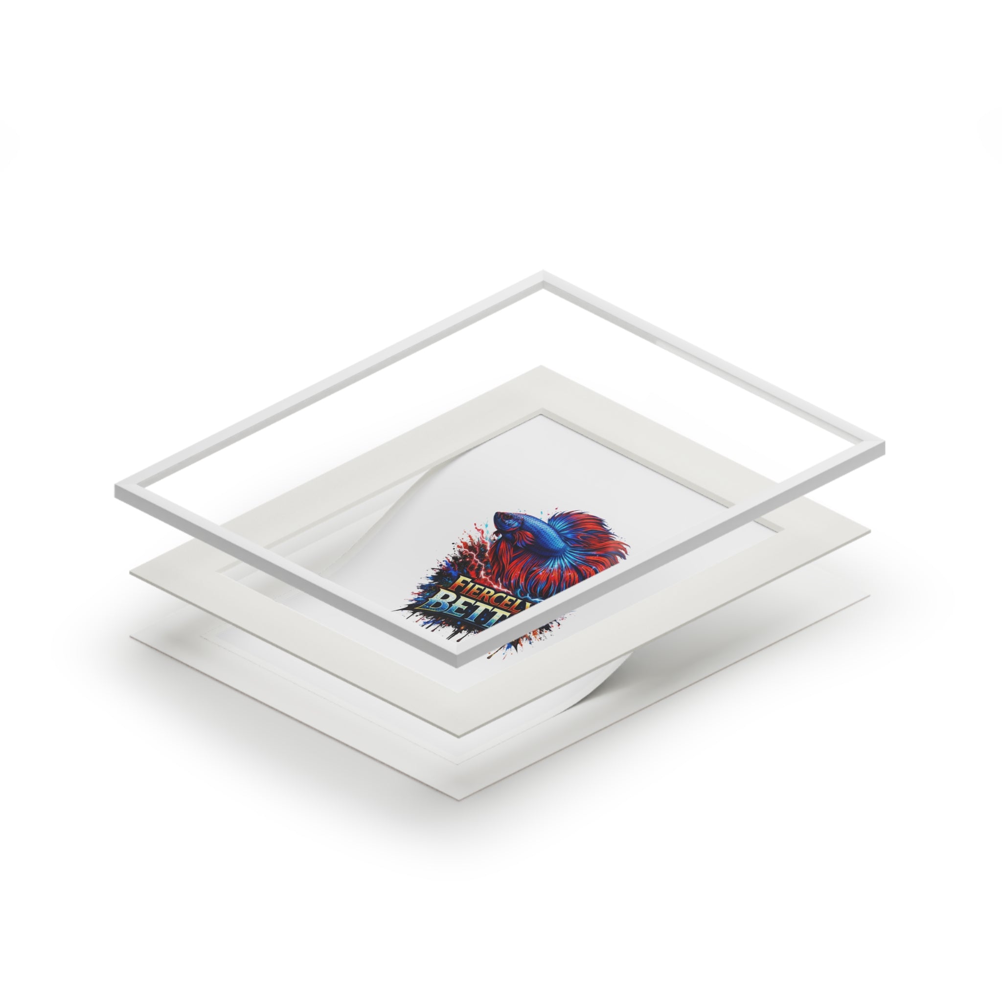 Fiercely Betta – Premium "Neon Flare" Mounted Fine Art Print