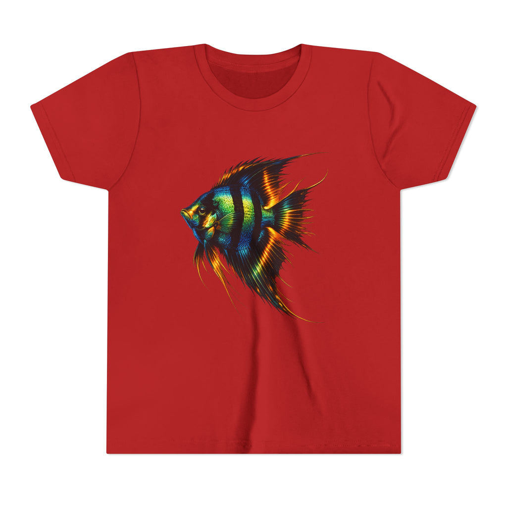 Angelfish Youth Tee – Colorful Aquarium Fish Graphic Shirt for Kids