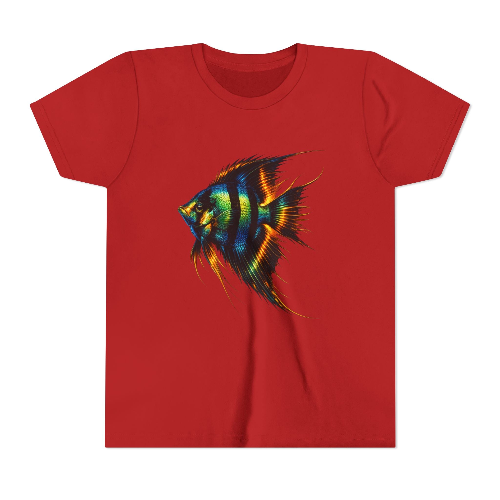 Angelfish Youth Tee – Colorful Aquarium Fish Graphic Shirt for Kids