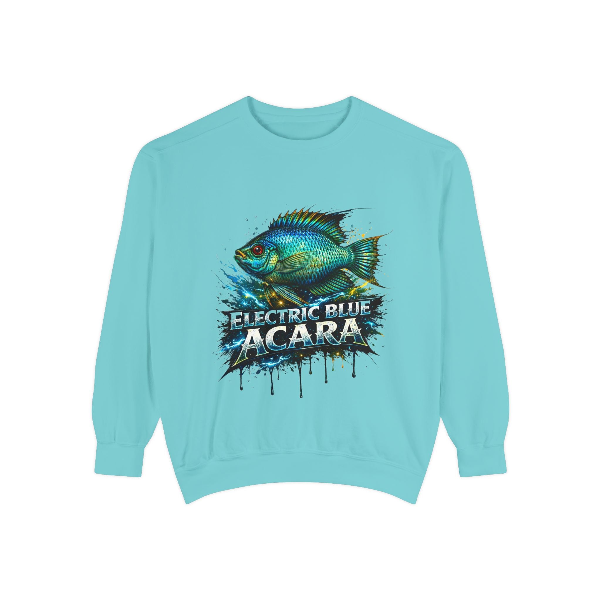 Electric Blue Acara – Garment-Dyed Premium Sweatshirt