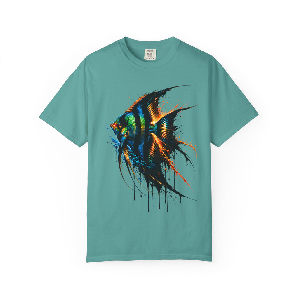 Vibrant Drip Angelfish Graphic Tee