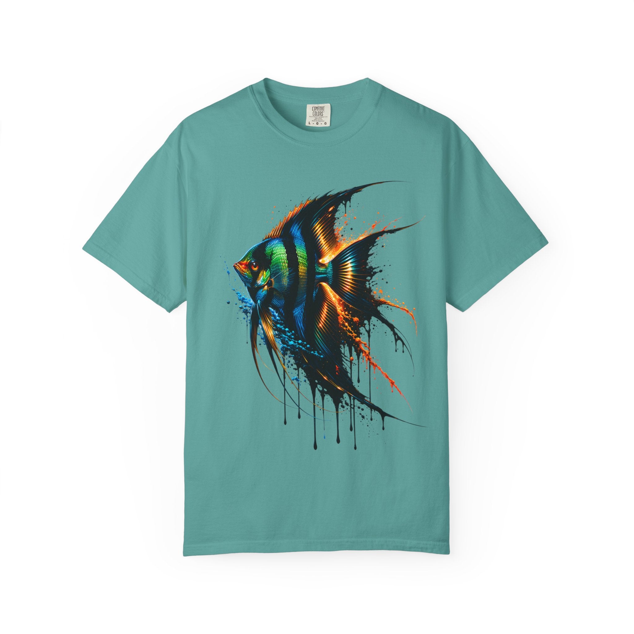 Vibrant Drip Angelfish Graphic Tee