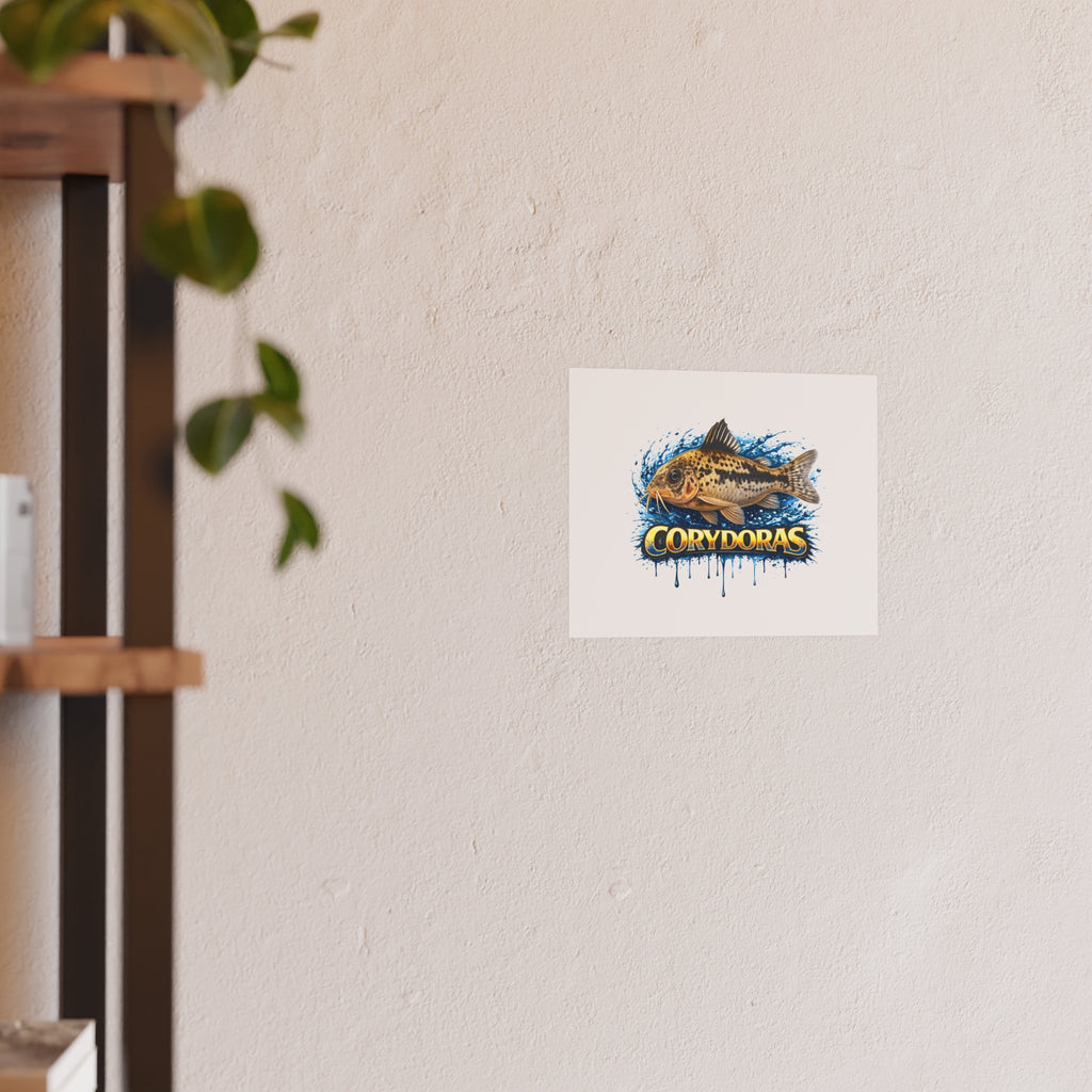 Corydoras Fish Poster — Decorative Aquarium Art Print (Satin/Matte)