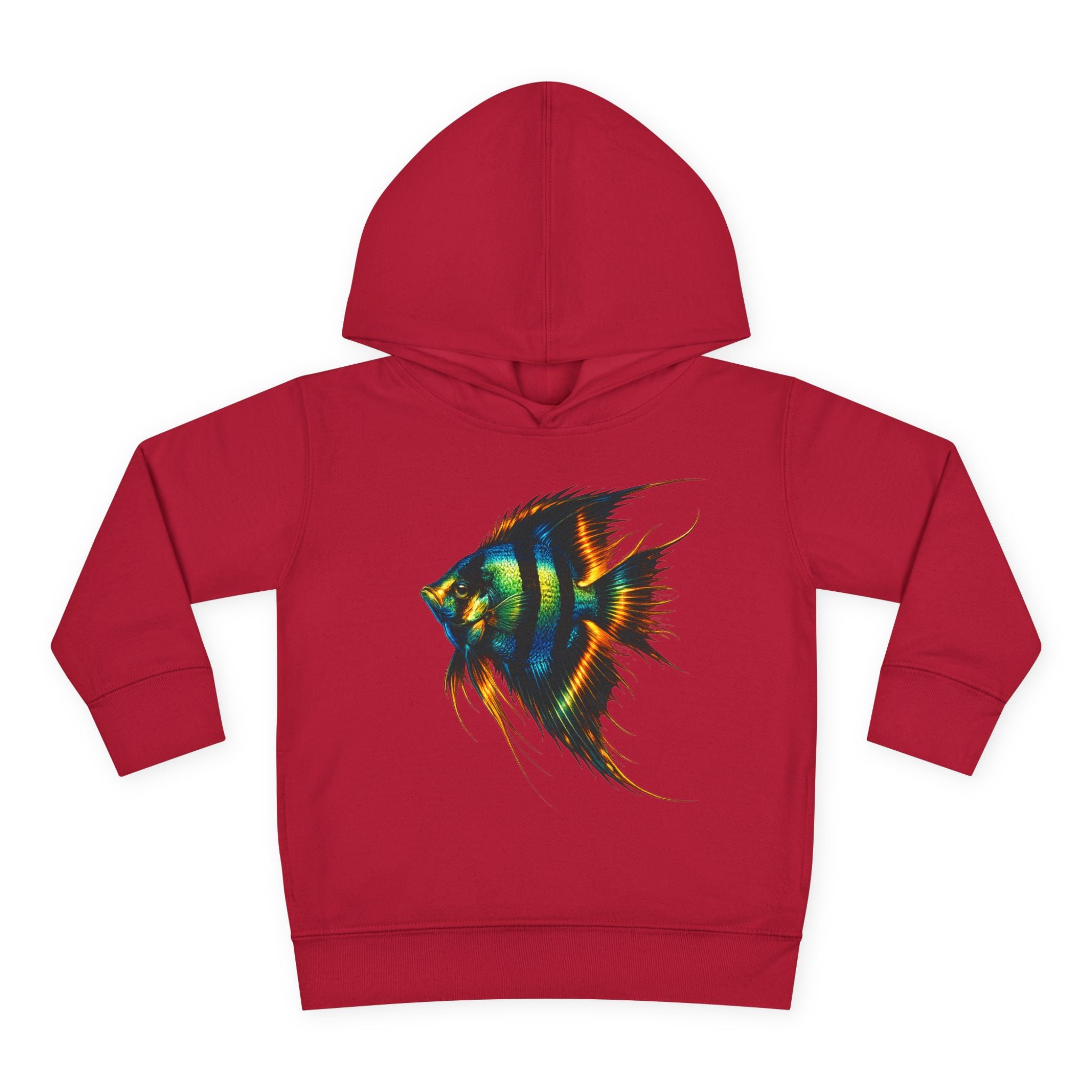 Toddler Hoodie with Colorful Angelfish Graphic