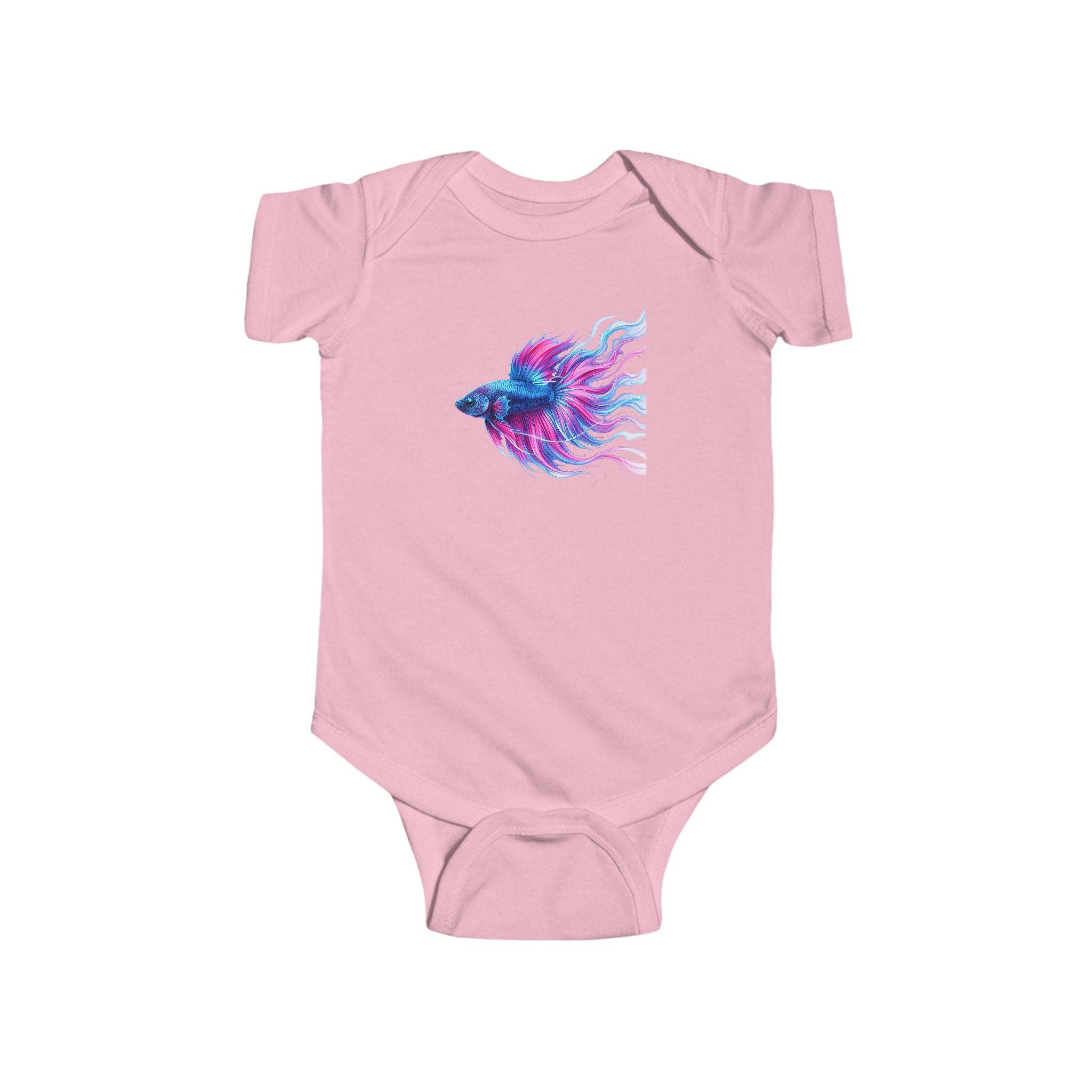 Betta Fish Baby Bodysuit — Colorful Watercolor Aquarium Infant Onesie