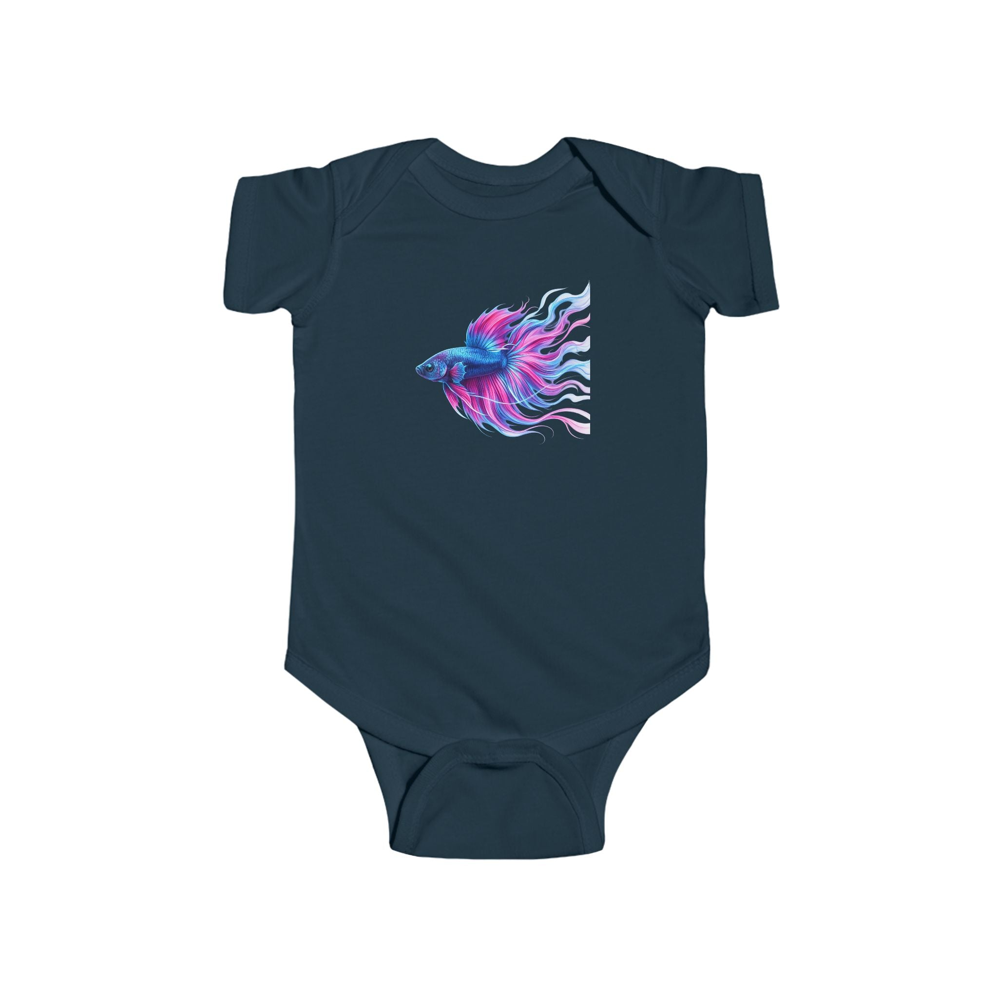 Betta Fish Baby Bodysuit — Colorful Watercolor Aquarium Infant Onesie