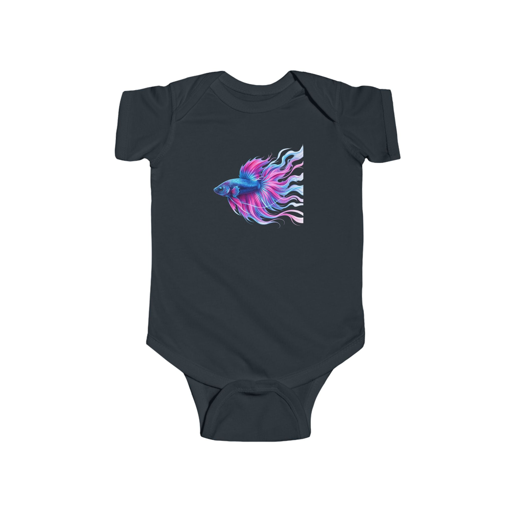 Betta Fish Baby Bodysuit — Colorful Watercolor Aquarium Infant Onesie