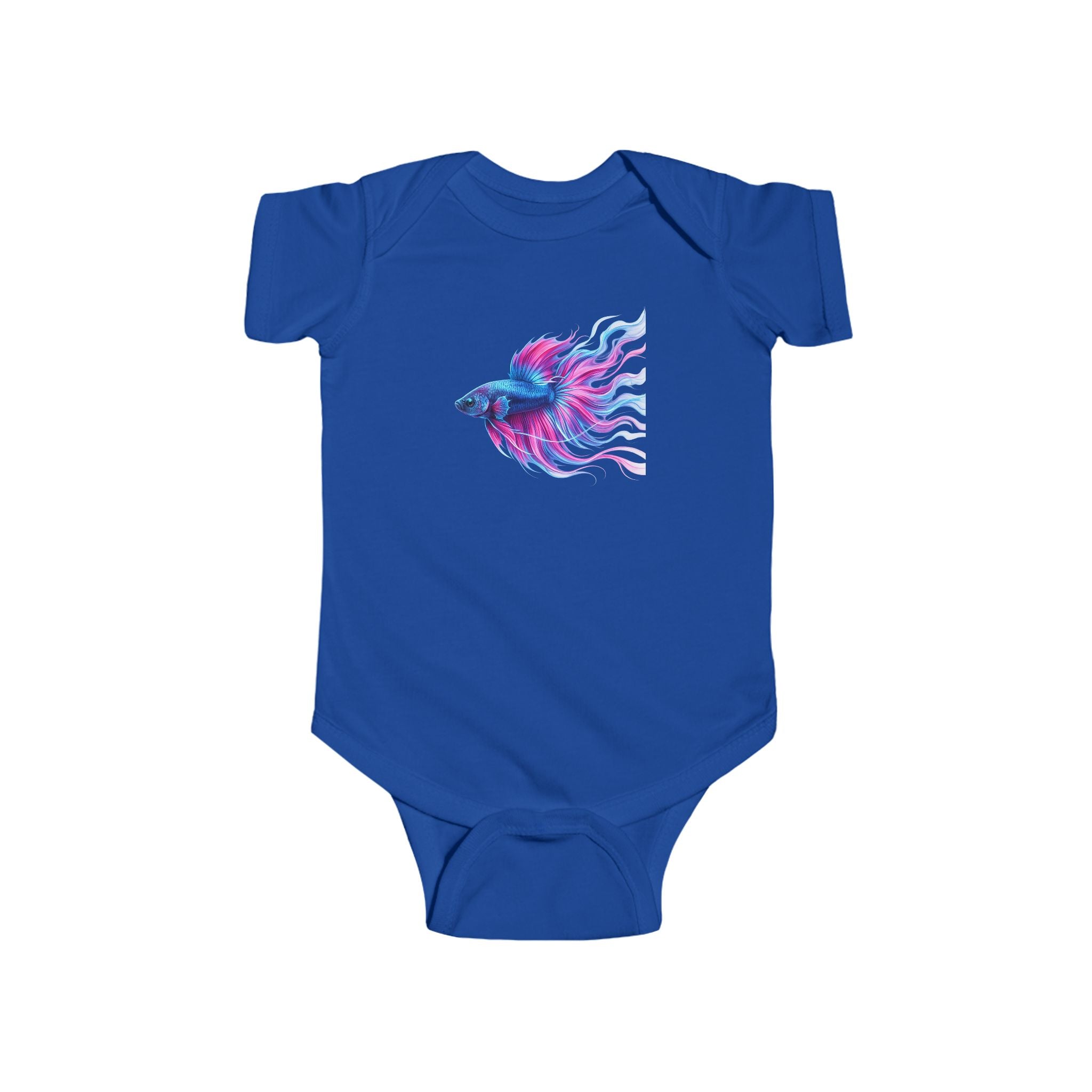 Betta Fish Baby Bodysuit — Colorful Watercolor Aquarium Infant Onesie