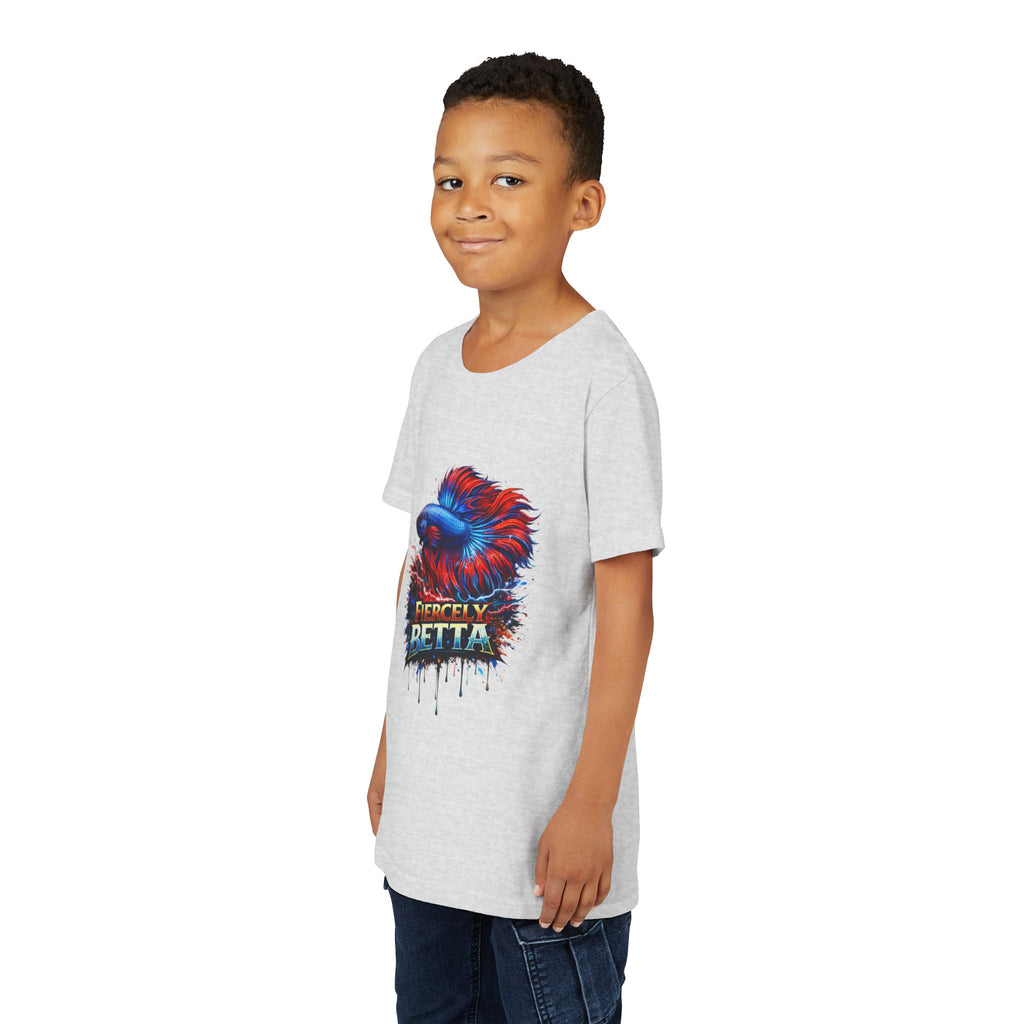 Fiercely Betta Youth Tee - Colorful Betta Fish Graphic Shirt