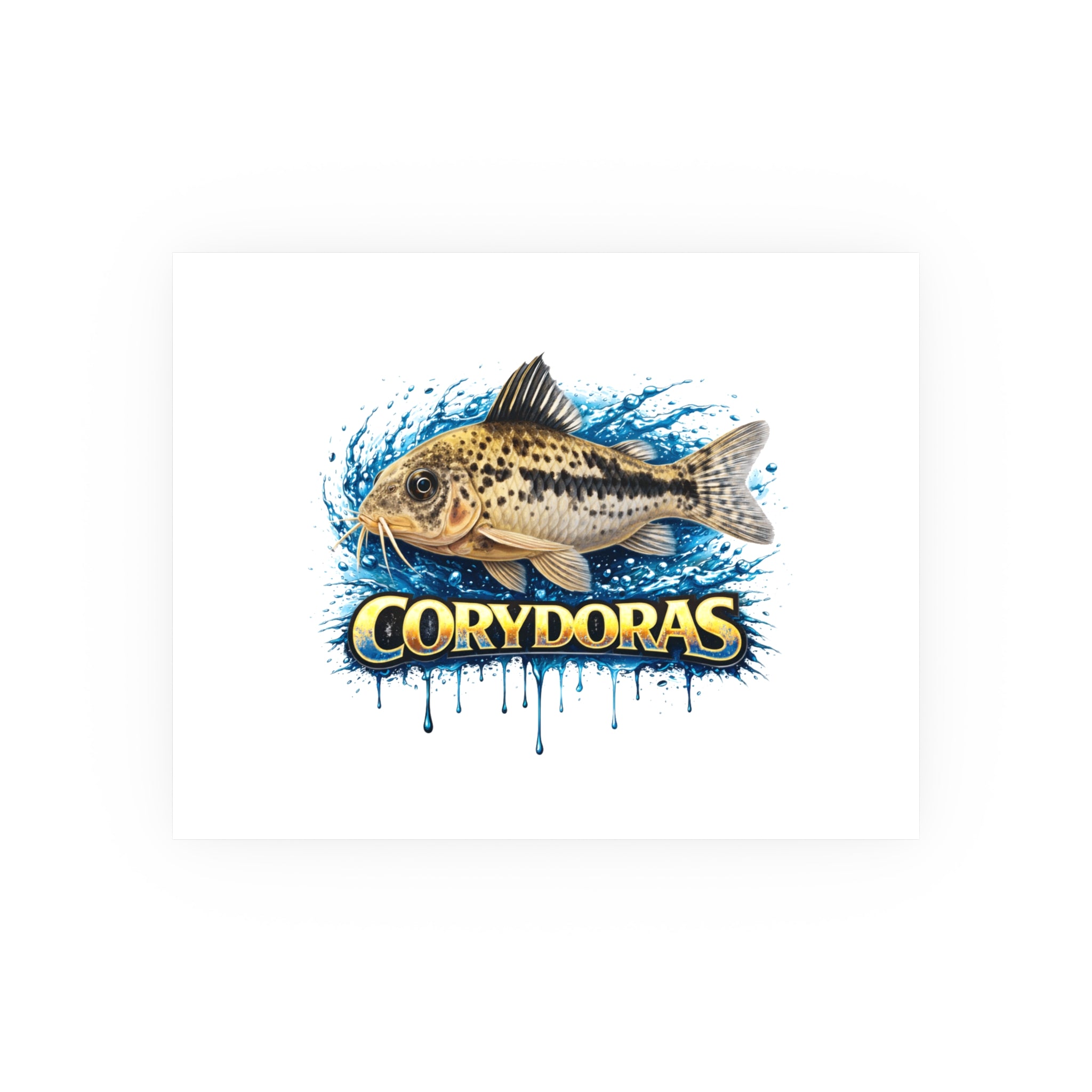 Corydoras Fish Poster — Decorative Aquarium Art Print (Satin/Matte)