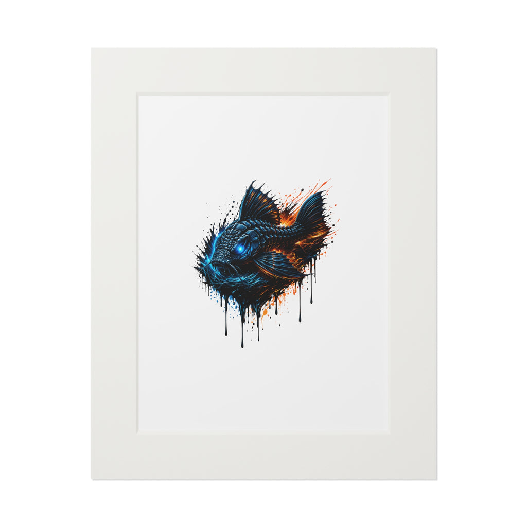 Armored Pleco – Premium "Deep Glow" Mounted Fine Art Print