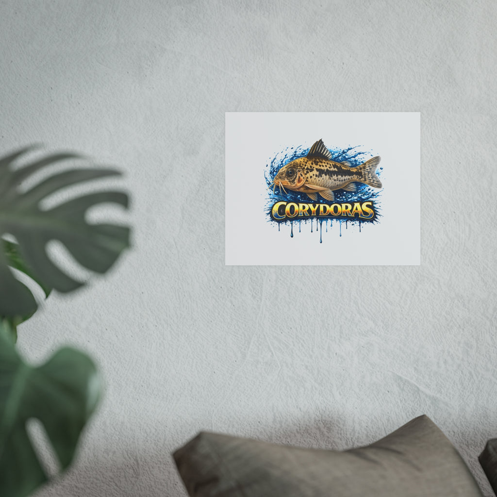 Corydoras Fish Poster — Decorative Aquarium Art Print (Satin/Matte)
