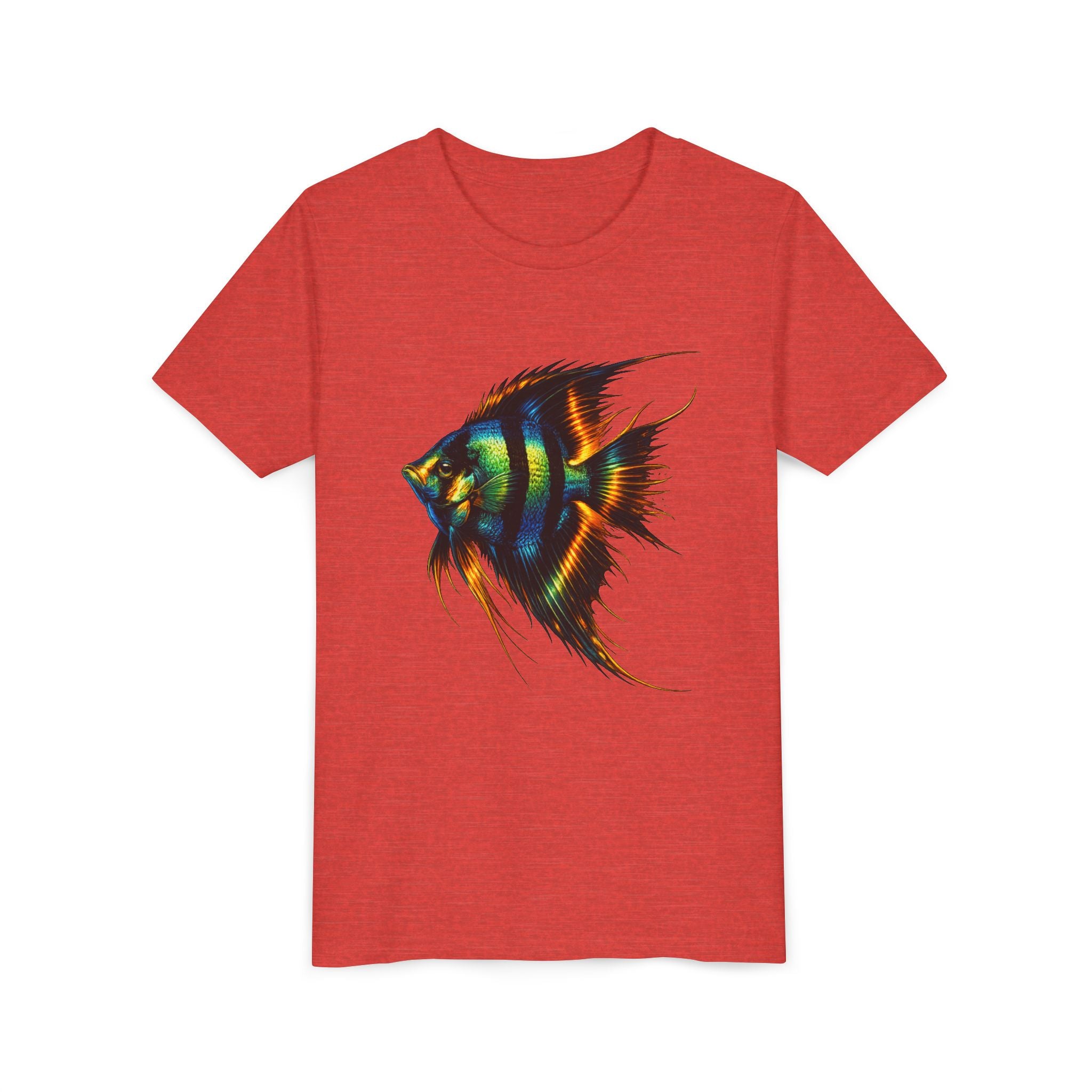 Angelfish Youth Tee – Colorful Aquarium Fish Graphic Shirt for Kids