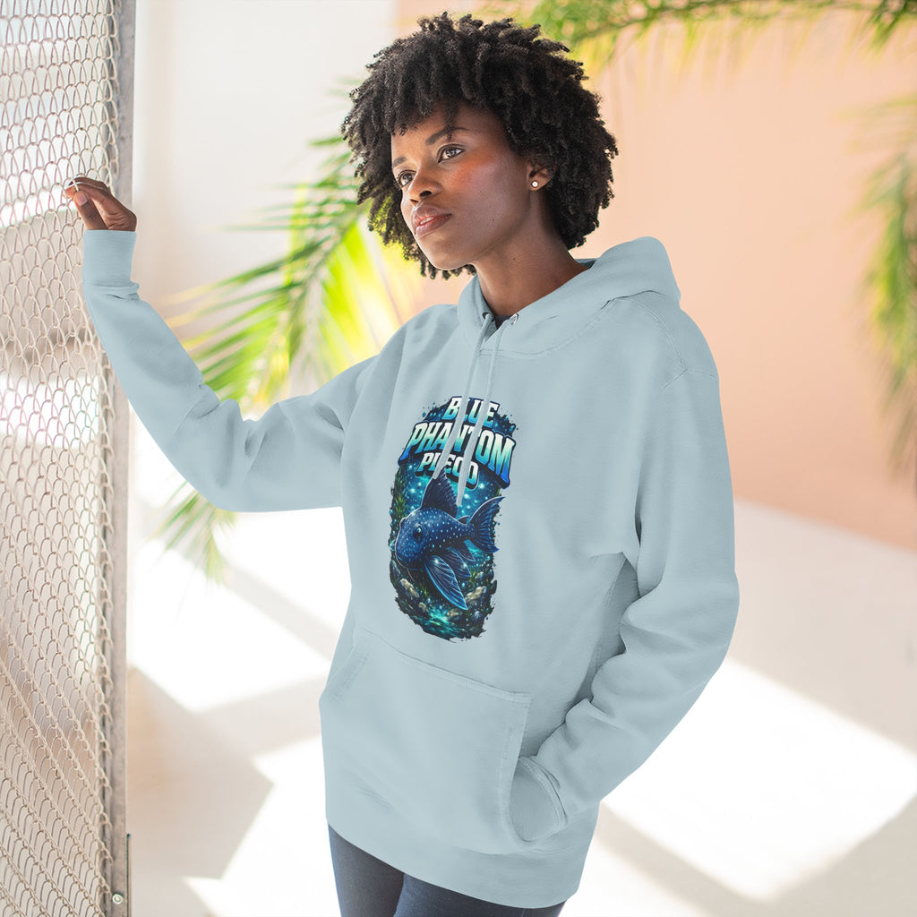 Blue Phantom Pleco L128 Hoodies | Premium Fish Keeper Streetwear | Inverness Ink