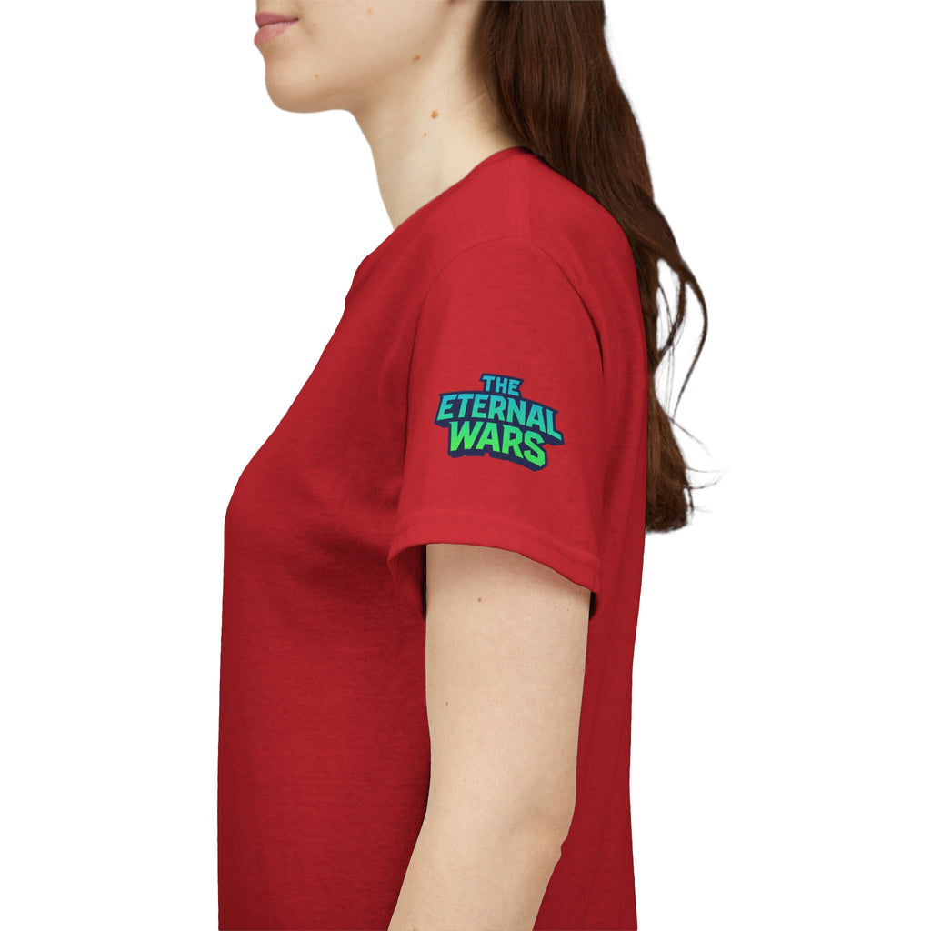 T-Shirt — Nature Warrior Graphic Tee with Man and Dog Illustration