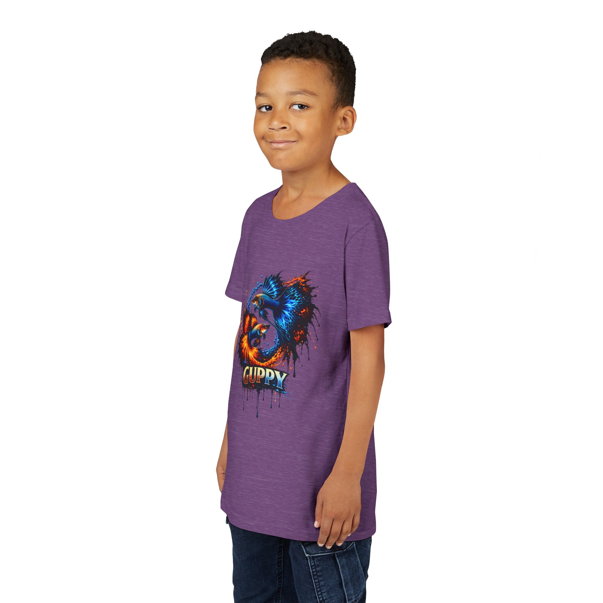 Fire & Ice Guppy – Youth "Neon Flare" Premium Tee