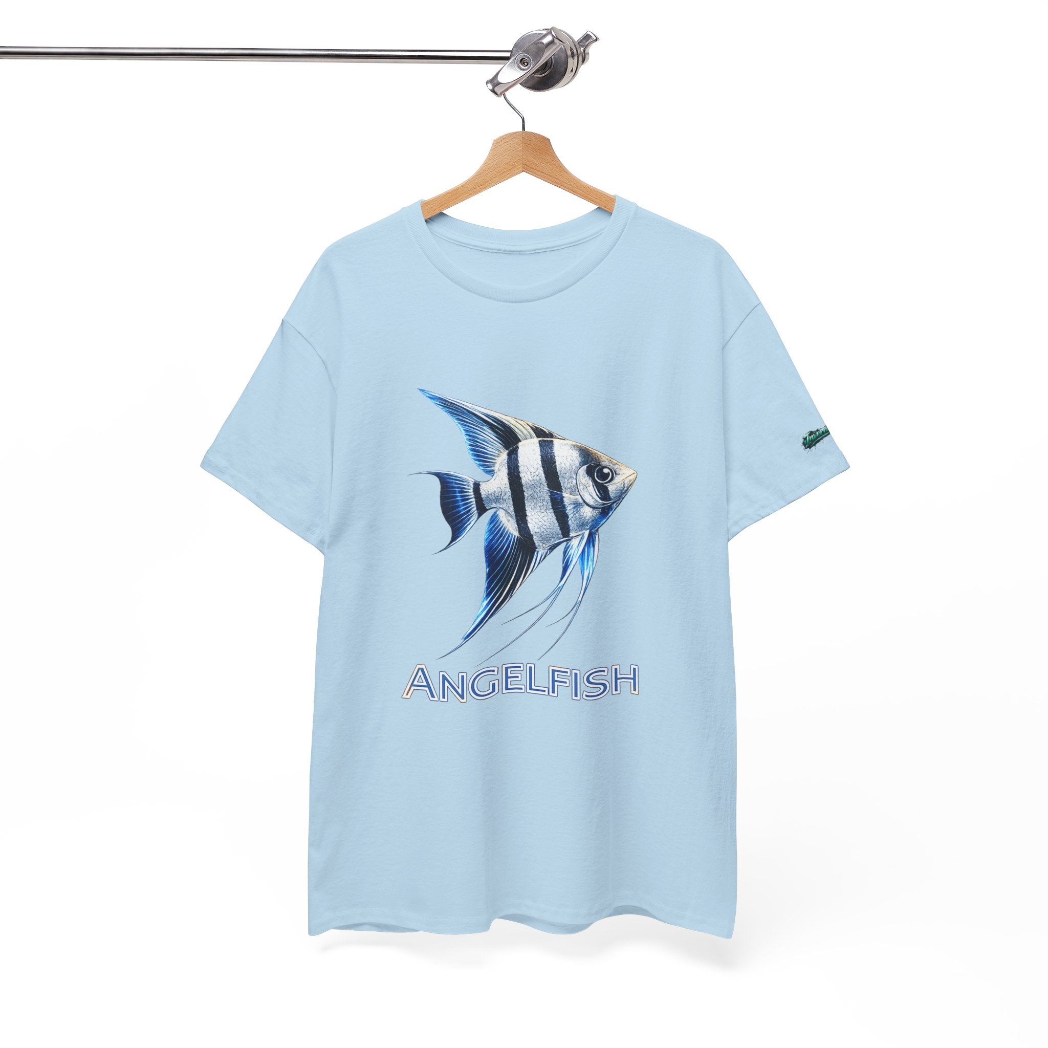 Angelfish Graphic Tee — Blue Tropical Fish Shirt