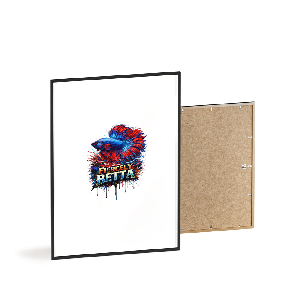 Fiercely Betta Framed Poster — Colorful Betta Fish Wall Art