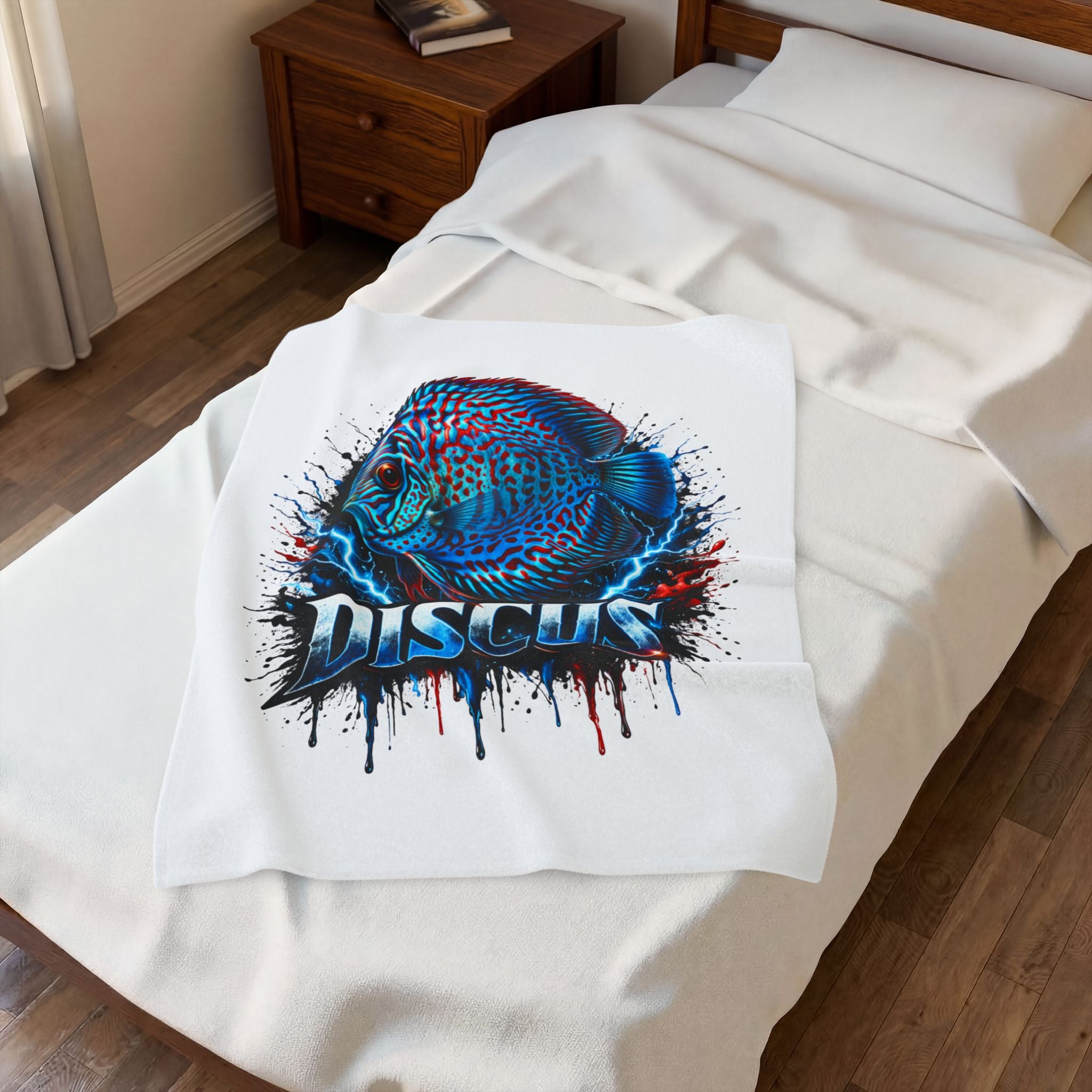 Electric Discus – Premium "Lightning" Velveteen Blanket