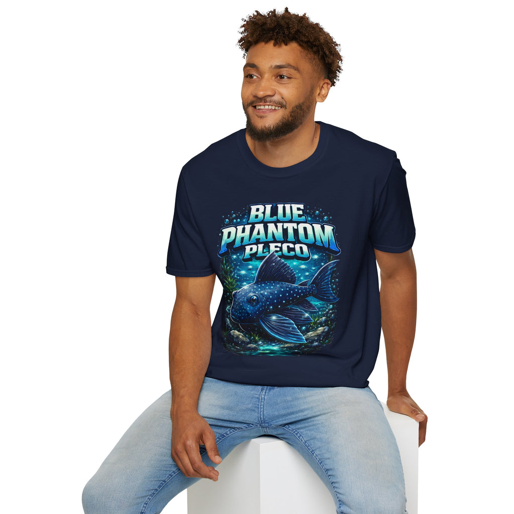Blue Phantom Pleco T-Shirt — Graphic Aquarium Fish Tee