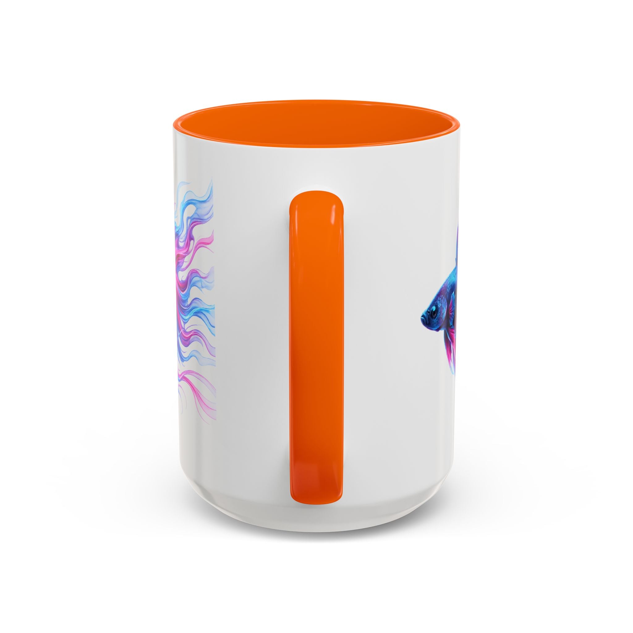 Betta Fish Accent Coffee Mug — Vibrant Neon Betta Design (11/15 oz)