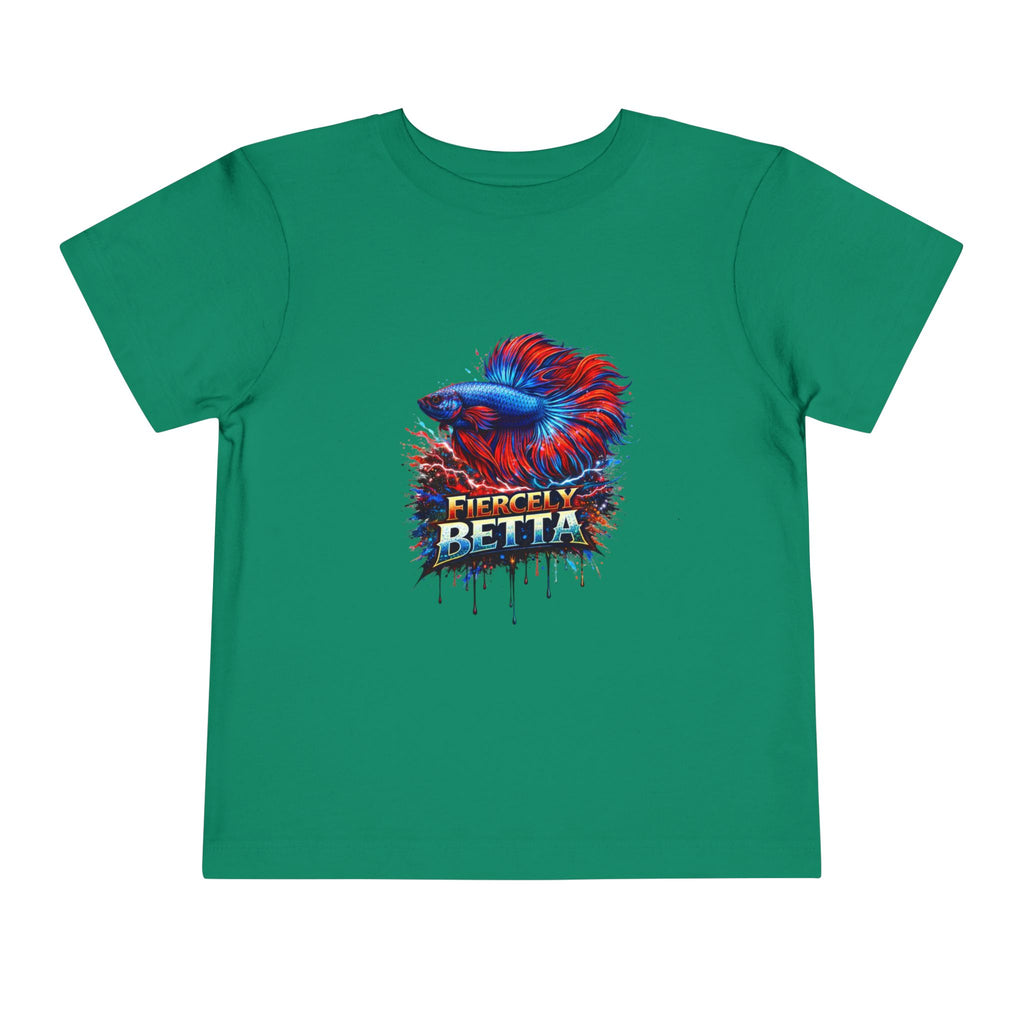 Toddler Tee - 'Fierce Betta' Colorful Betta Fish Graphic Shirt for Kids