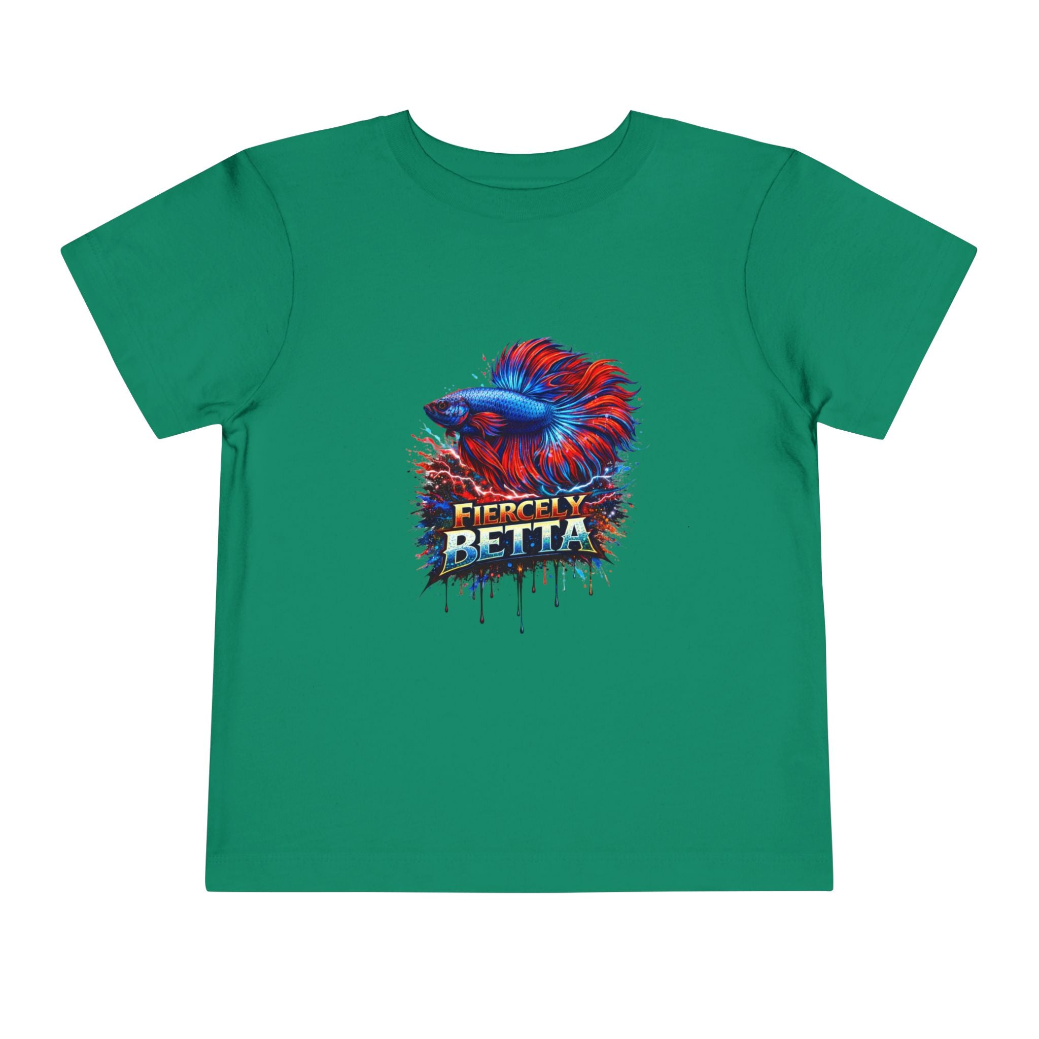 Toddler Tee - 'Fierce Betta' Colorful Betta Fish Graphic Shirt for Kids