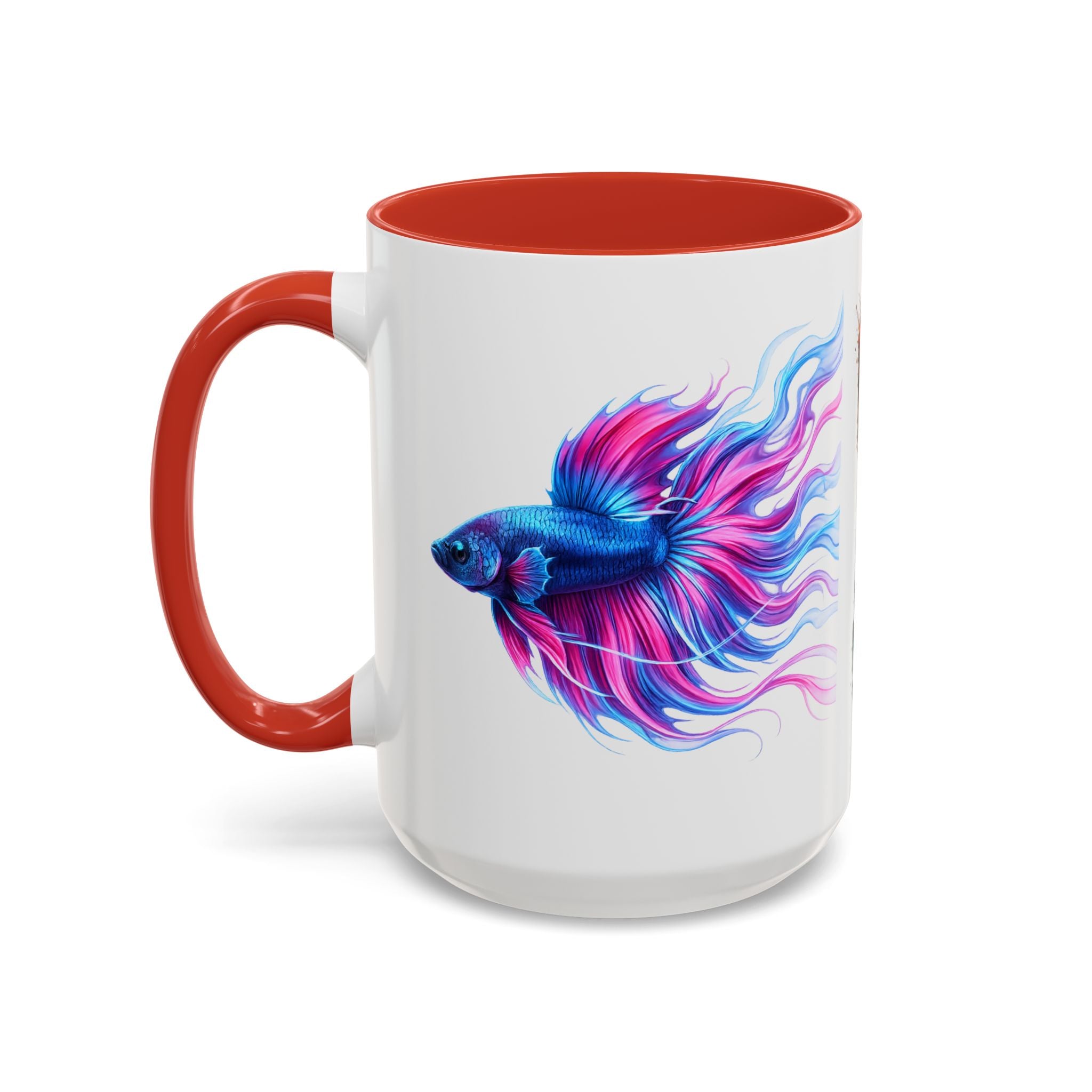 Betta Fish Accent Coffee Mug — Vibrant Neon Betta Design (11/15 oz)