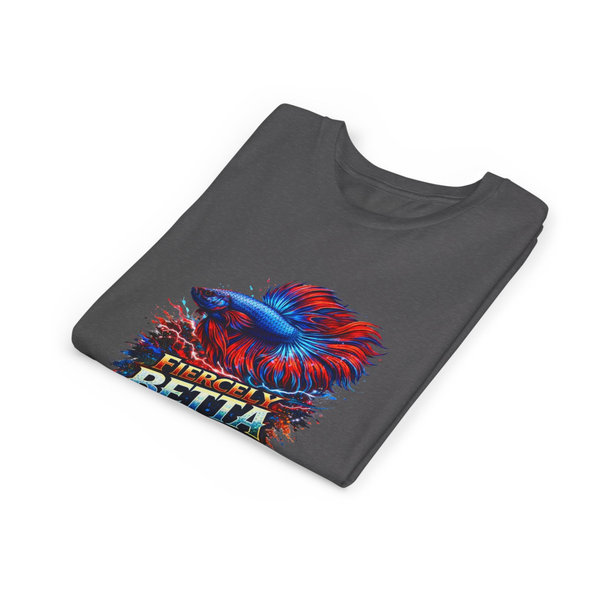 Fiercely Betta Youth Tee - Colorful Betta Fish Graphic Shirt